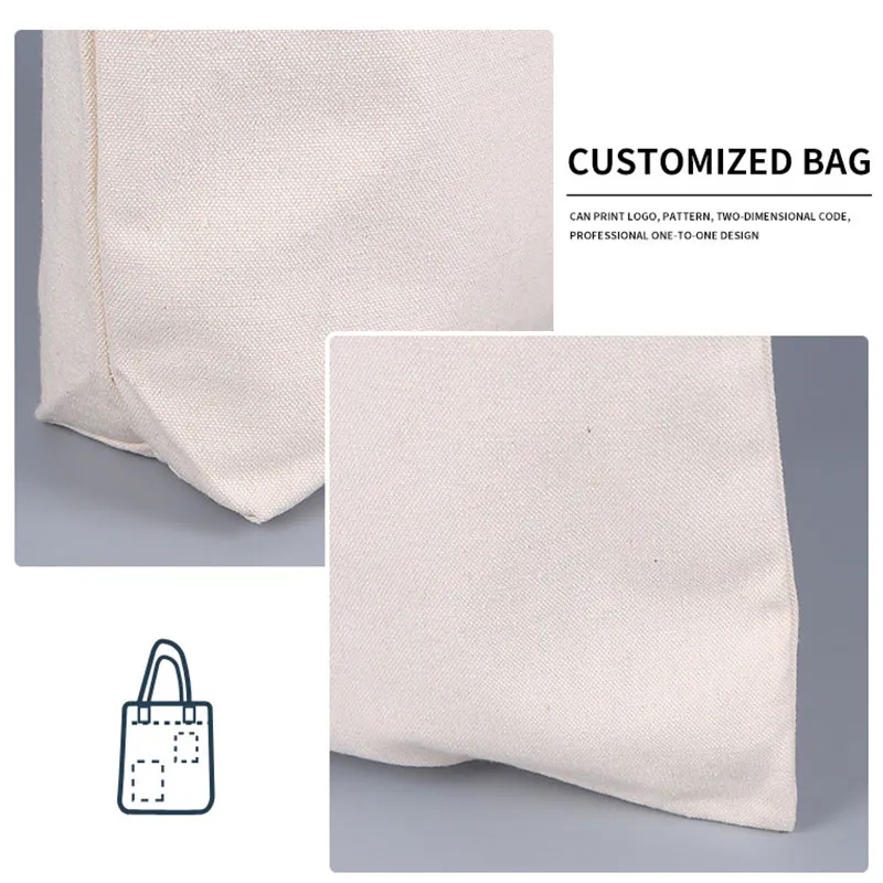 Digital Printing Reusable Canvas Bag, custom tote bag with logo imprint 3
