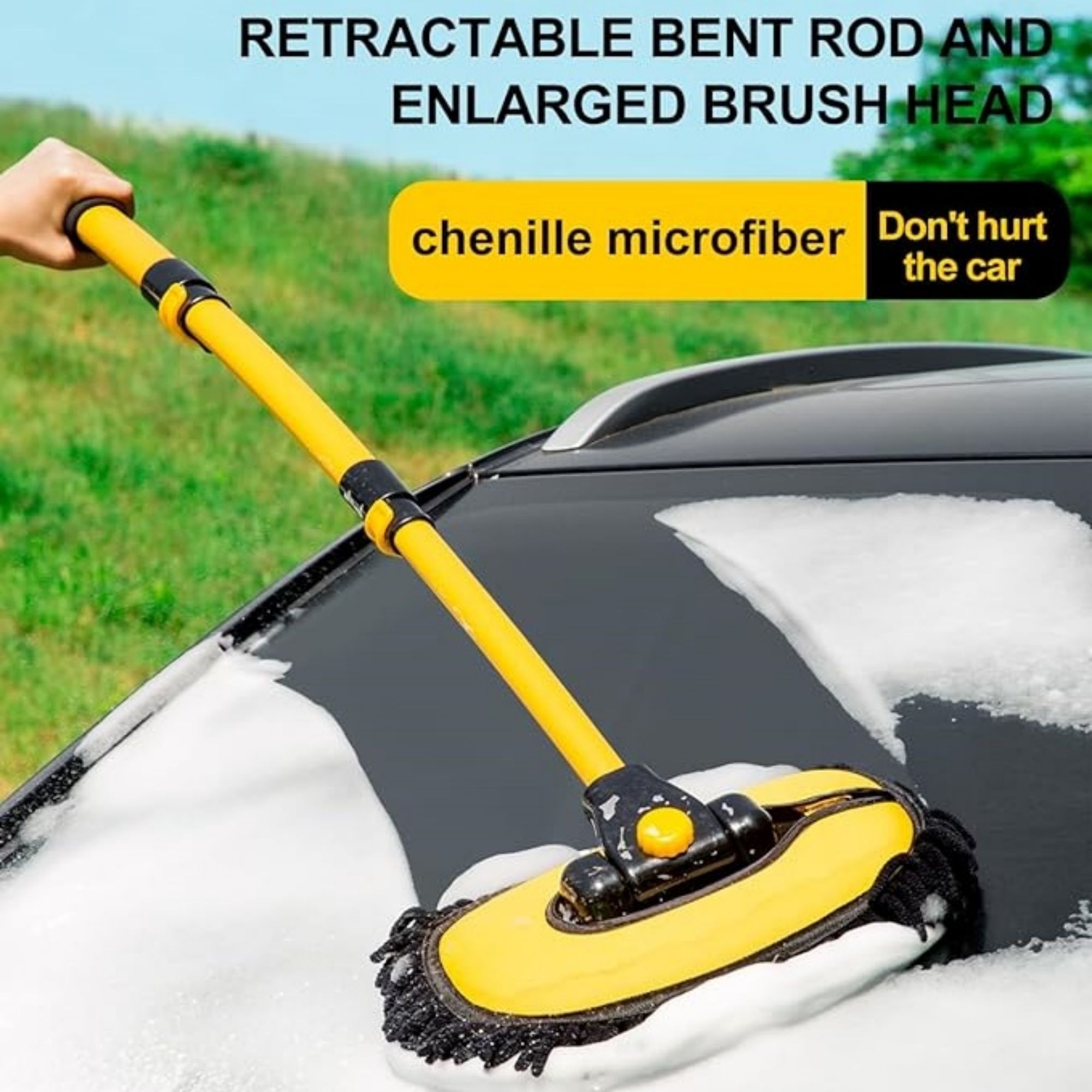Car Wash Brush With Extendable Long Handles 3