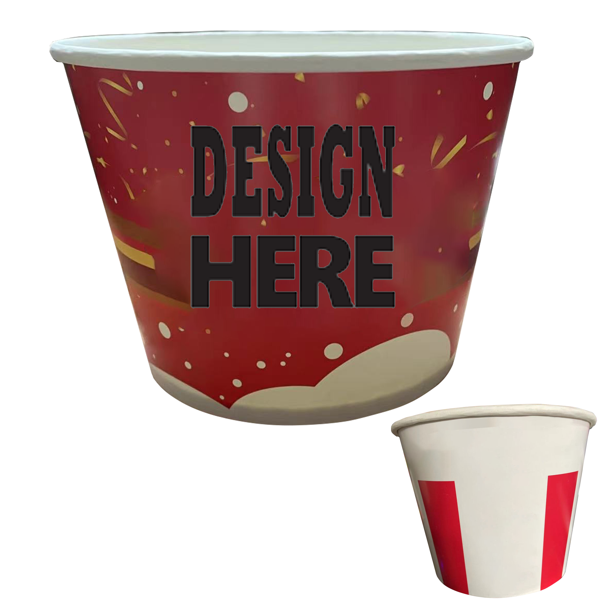 85oz Custom Fried Chicken Popcorn Bucket Snack Tub 3