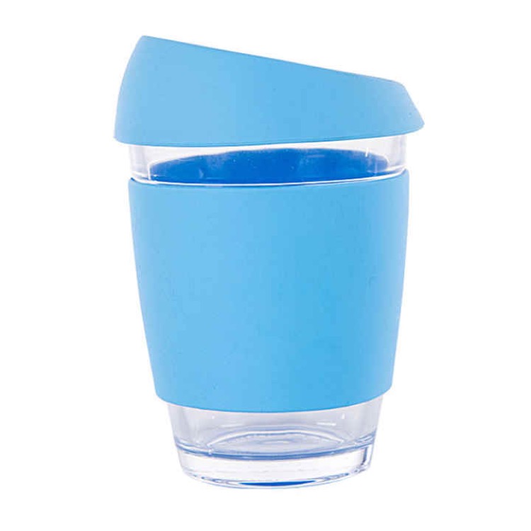 Reusable Glass Coffee Mug Travel Cup with Spill Proof Lid 4