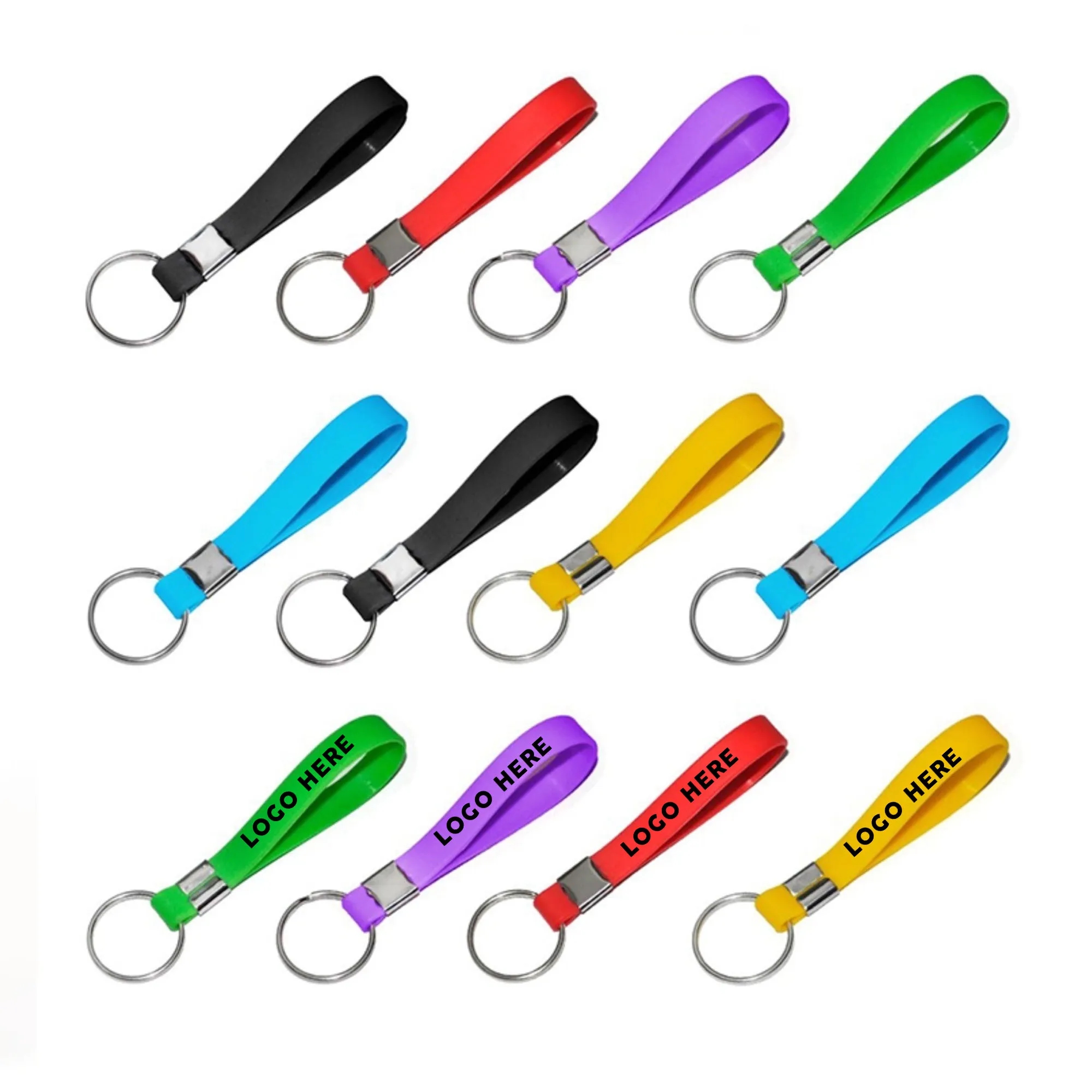 Silicone Custom Wristband Keychain 1