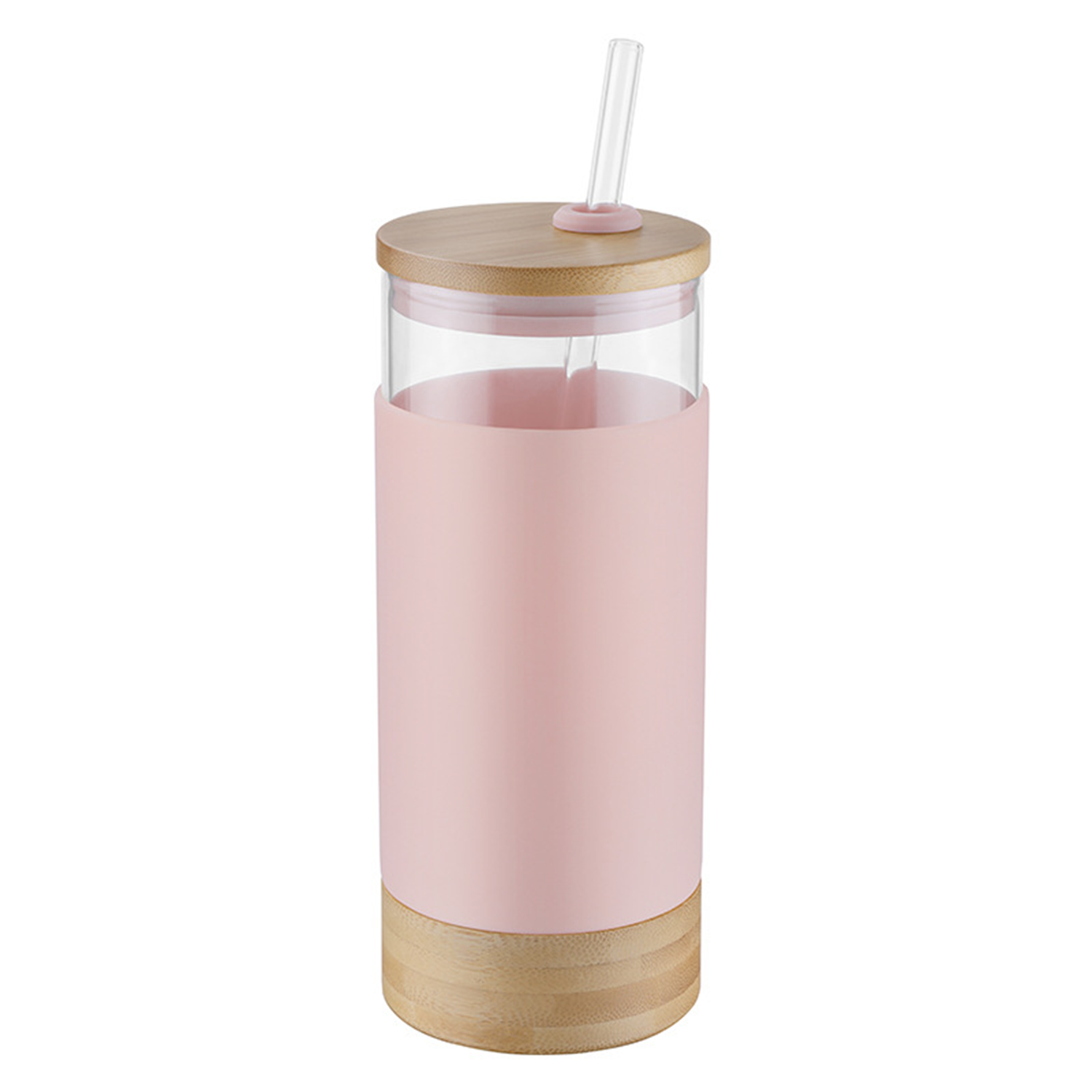 12Oz Glass Tumbler With Straw And Lid 3