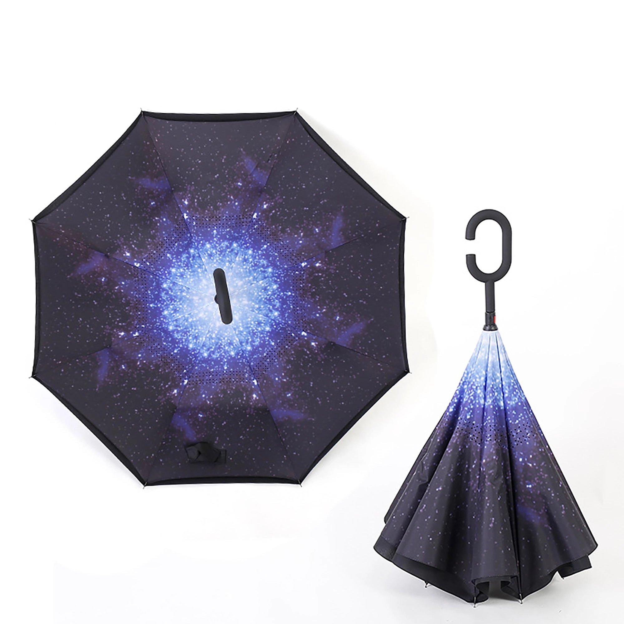 Reverse Upside Down Umbrella With C-Shaped Handle 19