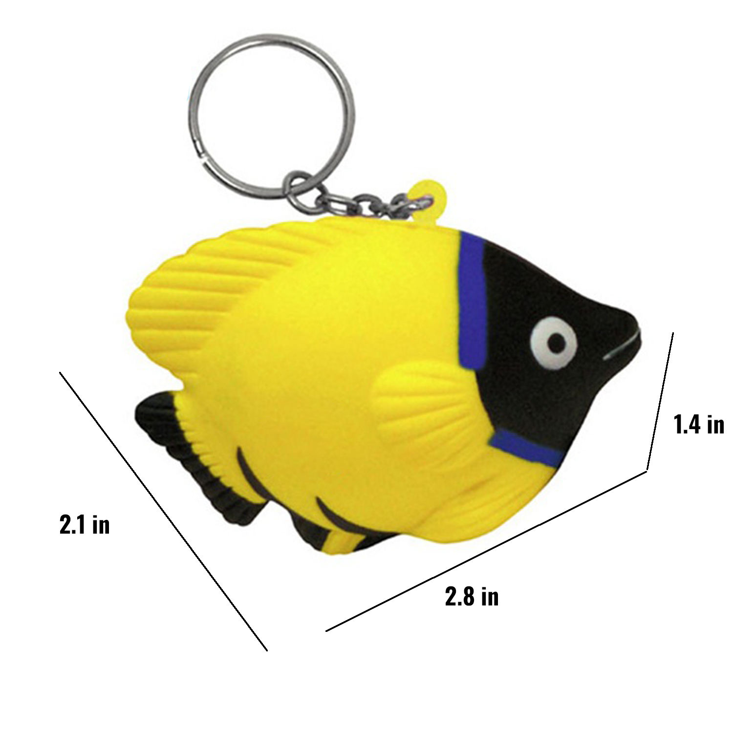 PU Tropical Fish Stress Ball W/ Keychain 2