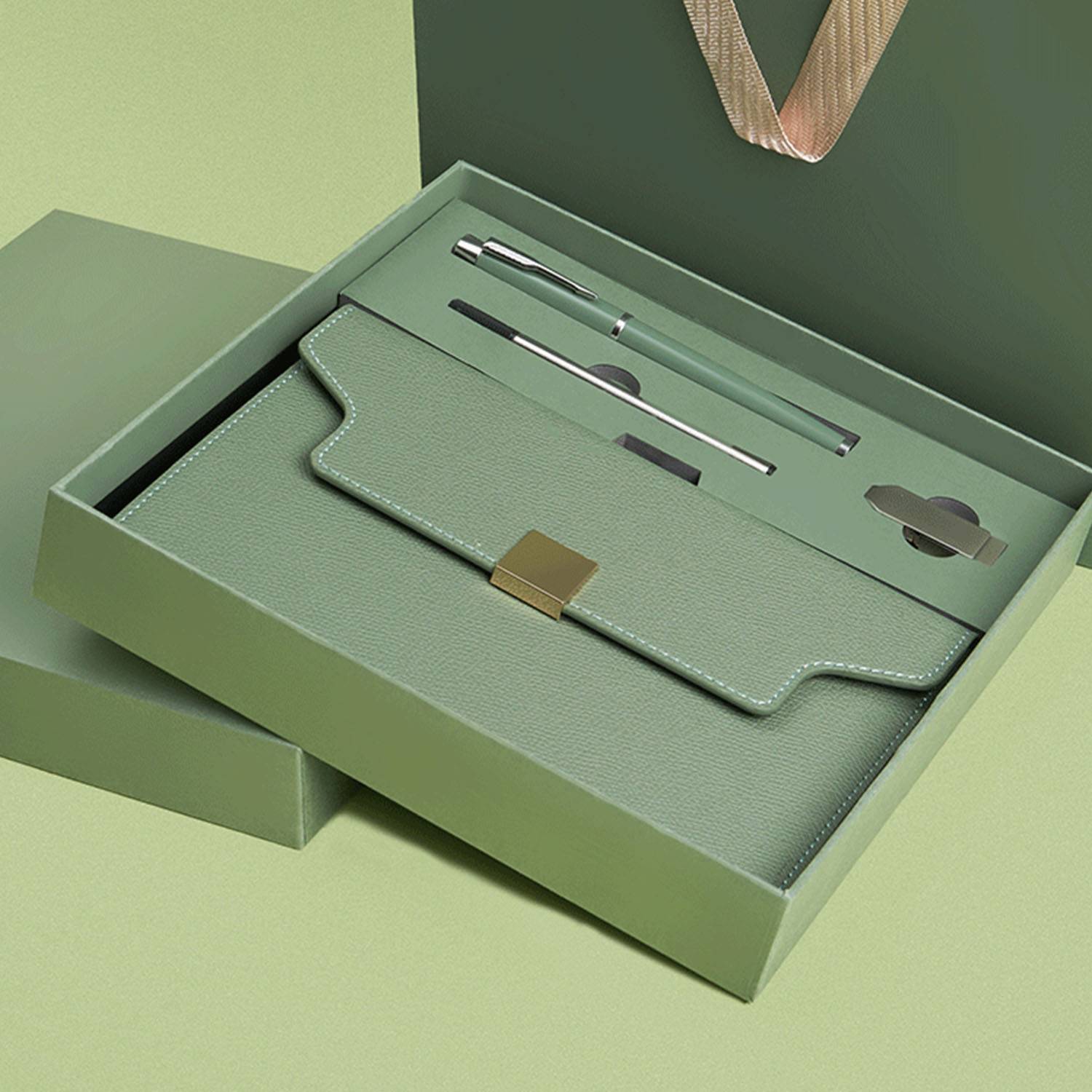 PU Notebook Set With Pen and U disk 7