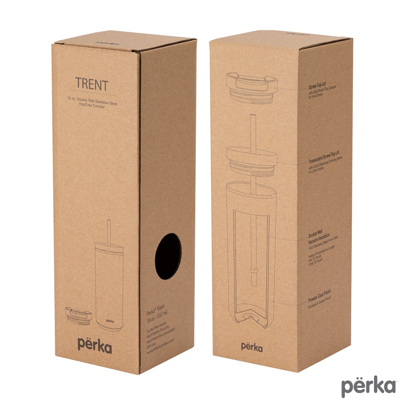 Perka® Trent 18 oz. Double Wall, Stainless Steel Hot/Cold Tumbler 32