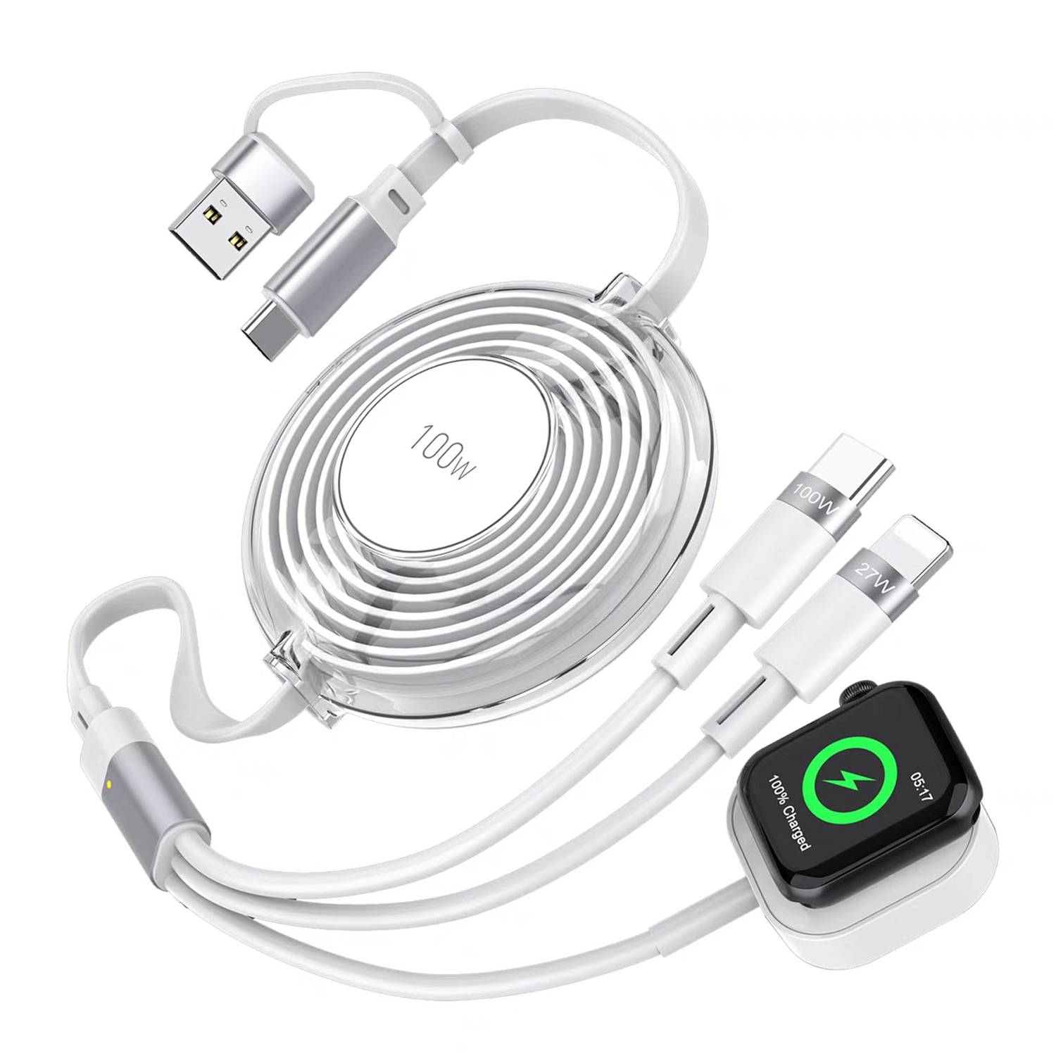 100W Multi-Device Fast Charging Cable for Smartphones 1