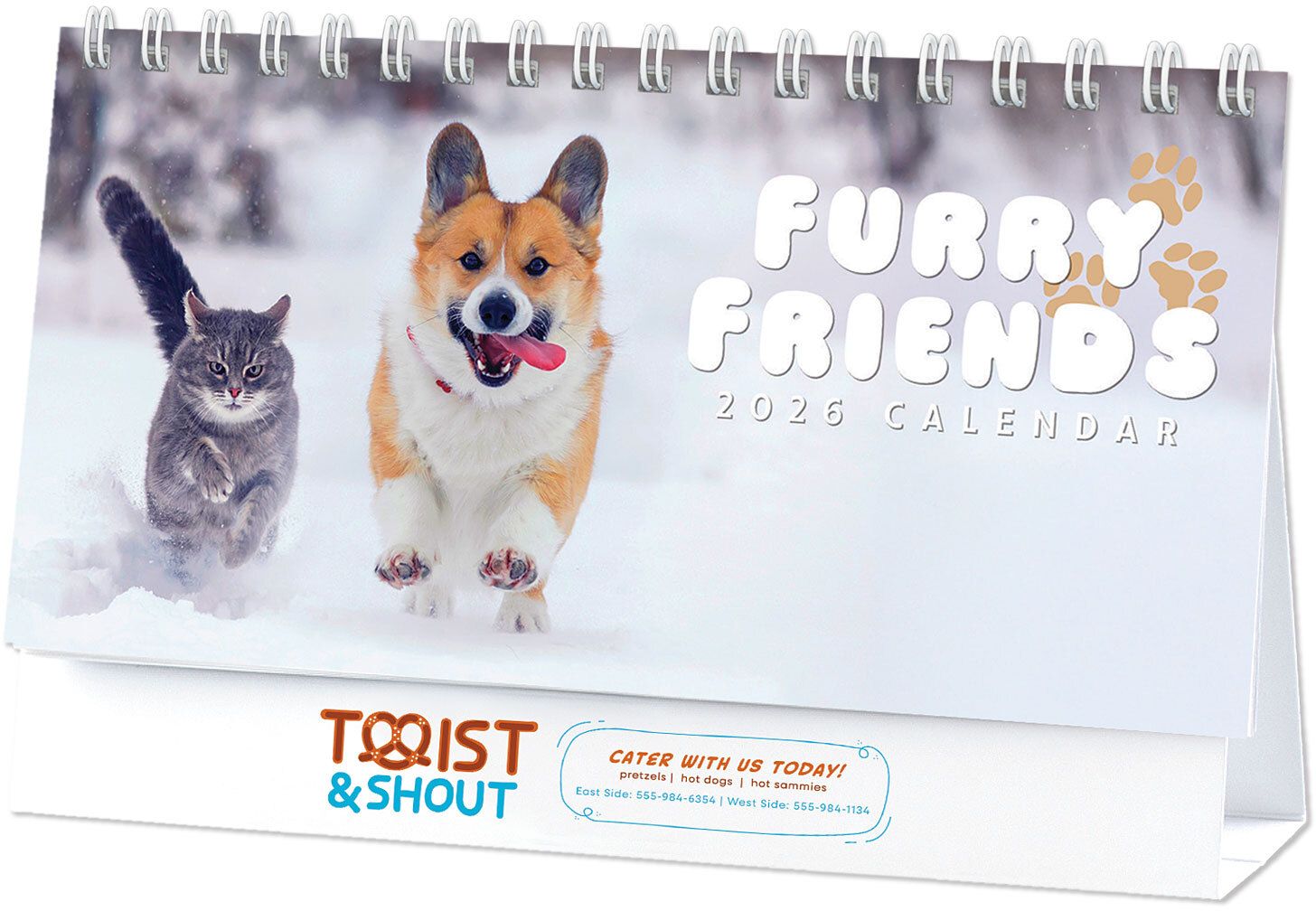 FULL COLOR FURRY FRIENDS DESK CALENDAR 16