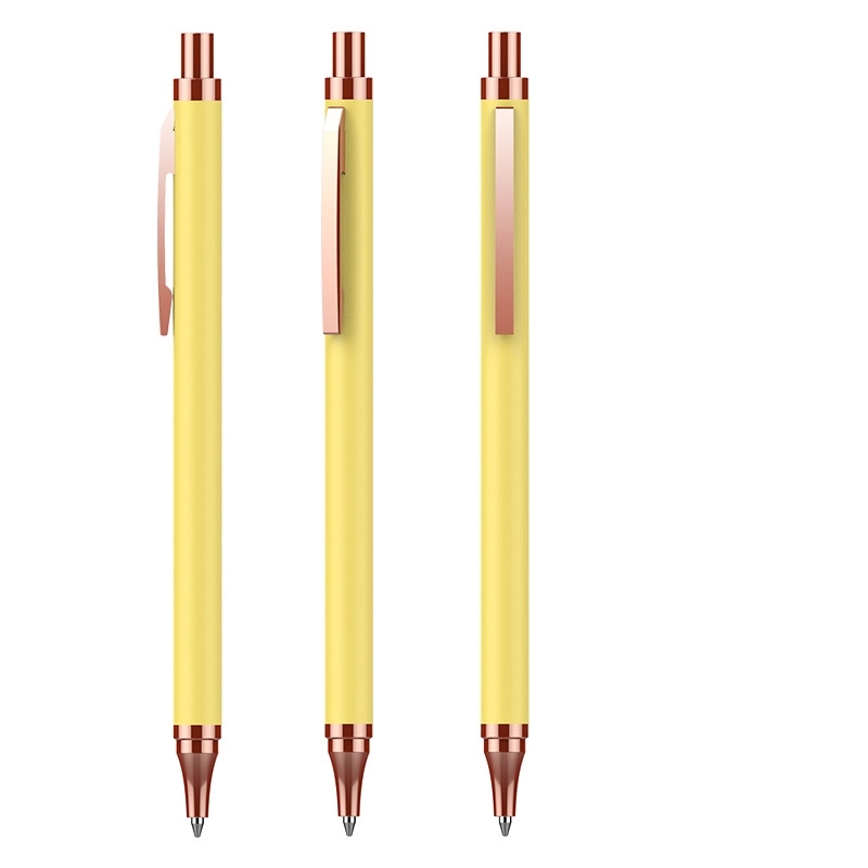 Custom Stainless Steel Ballpoint Pen Black Ink 4