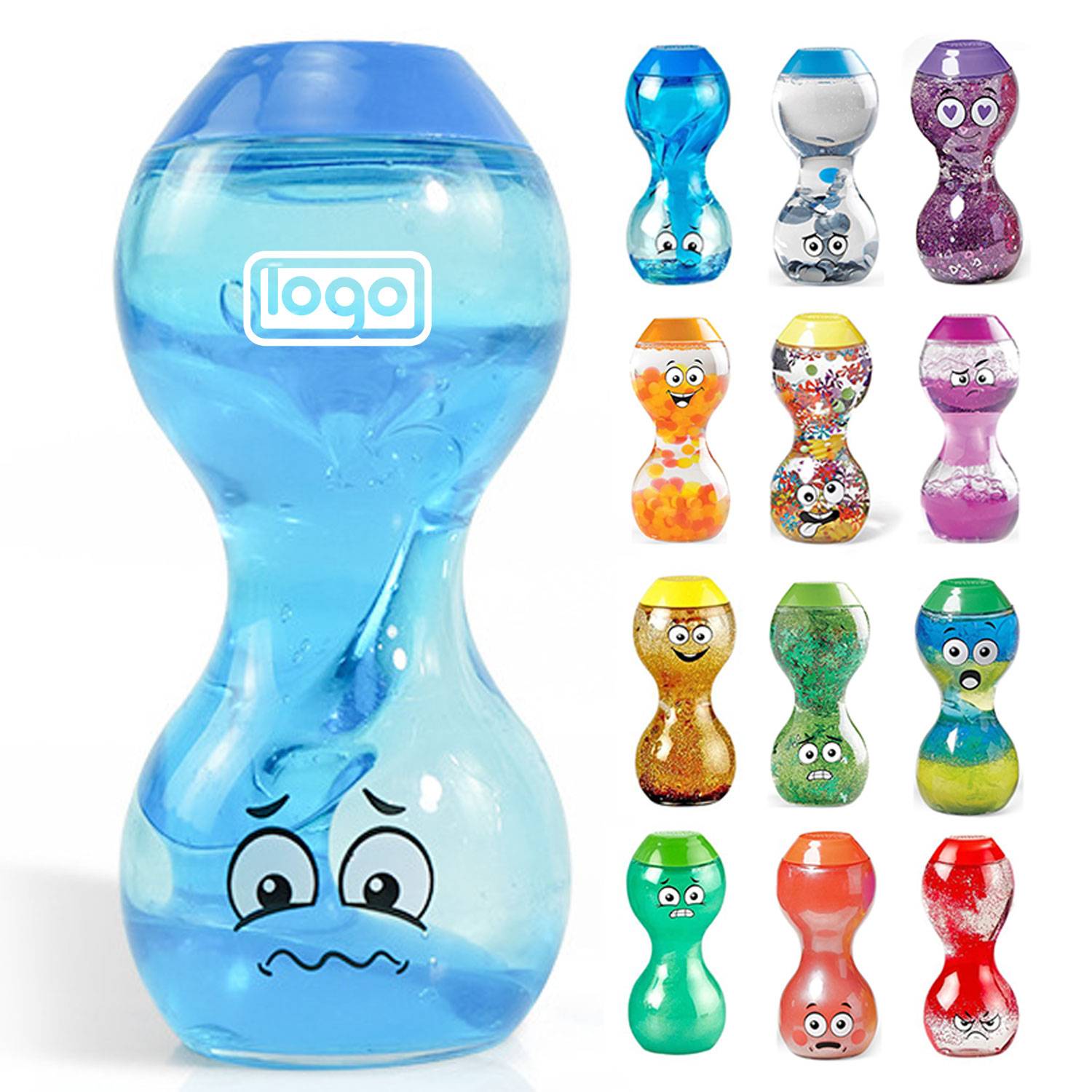 Toddler Mood Expression Hourglass Sensory Toy 1