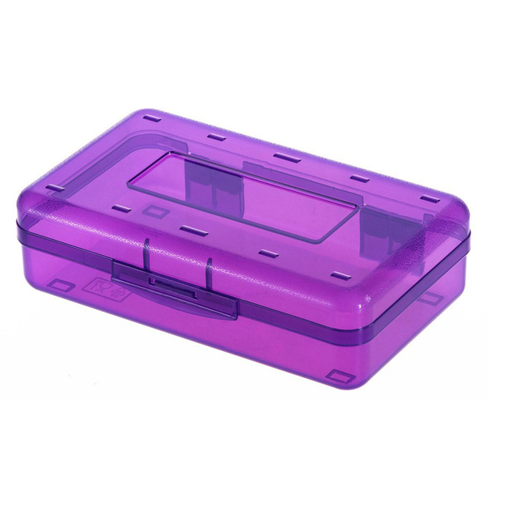 Utility Large Capacity Clear Polypropylene Pencil Box Case 16