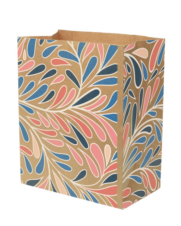 Multi-Sided Full-Color SOS Natural Paper Bag (8.5"x 10.25"x 5") 2