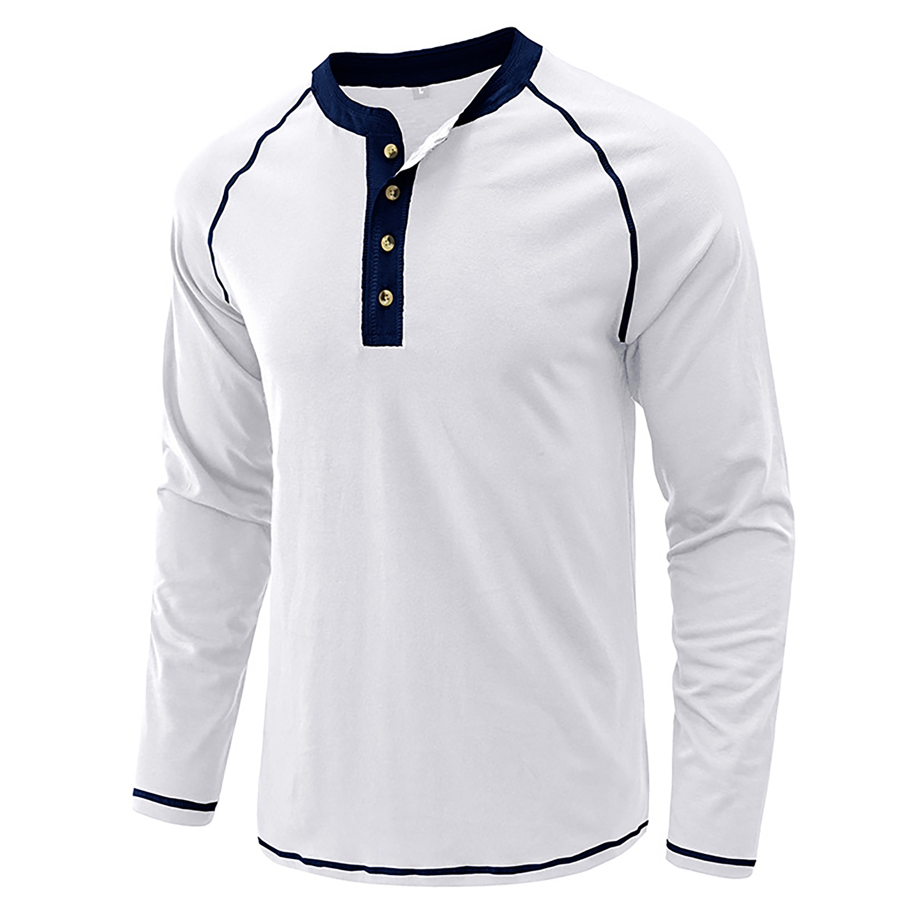 Men's Long Sleeve Henley Shirt 9