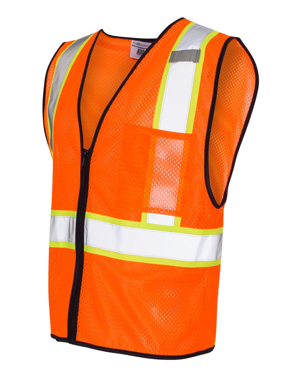 Unisex Economy Contrasting Vest with Zippered Front - 1527-1528 3