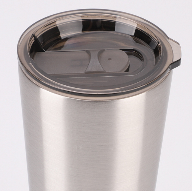 Straight Cup Stainless Steel Tumbler with Lid 16 oz 3