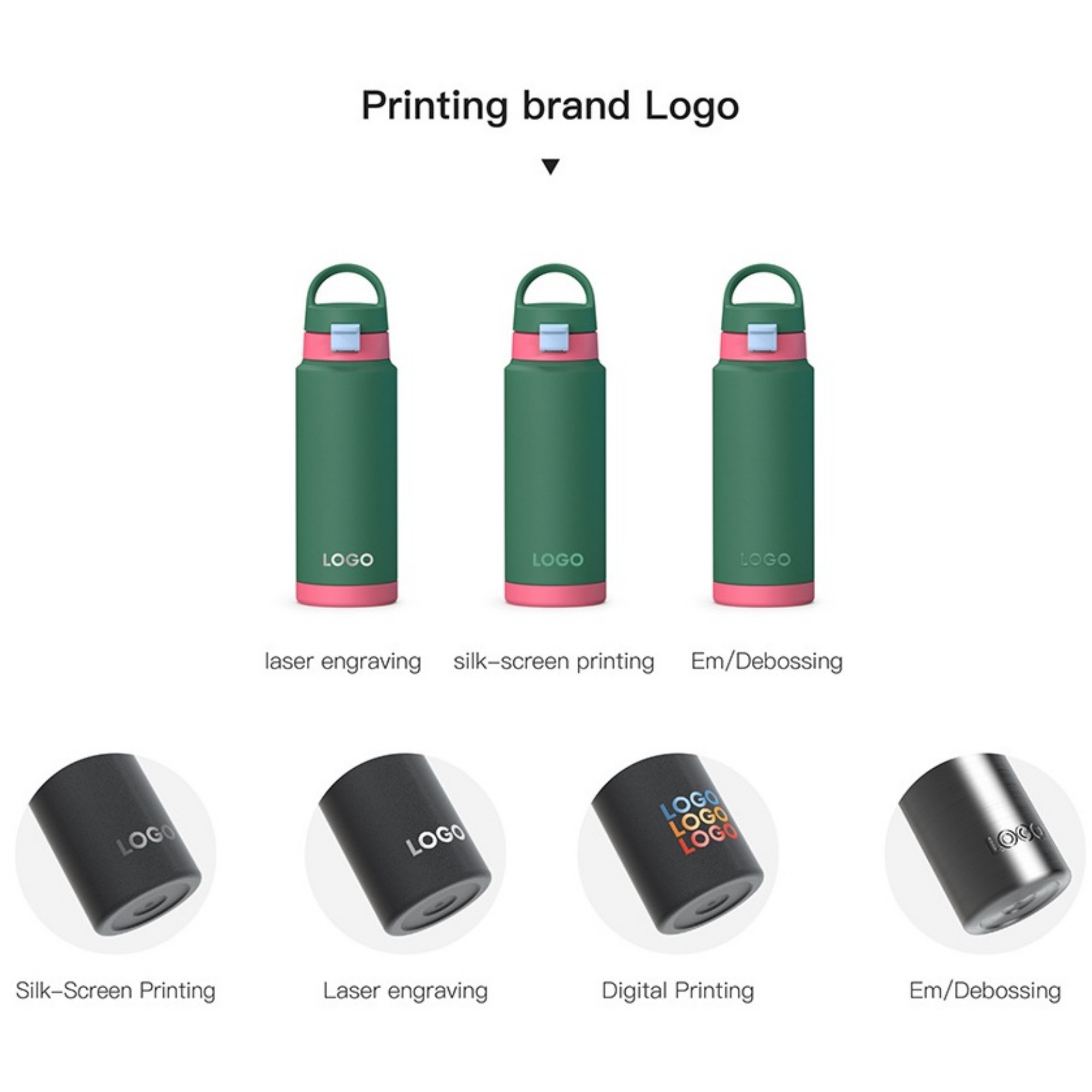 12 oz Stainless Steel Insulated Water Bottle With Handle 3