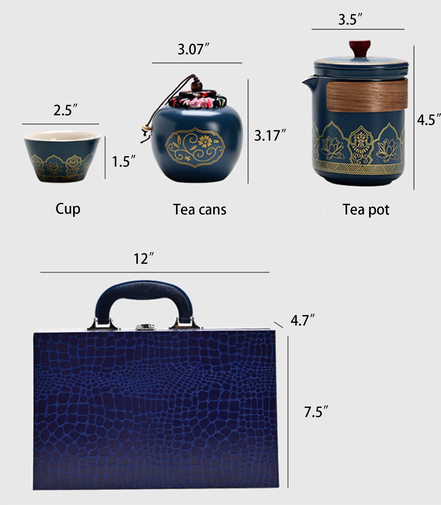 Chinese New Year Gift Ceramic Tea Set 4