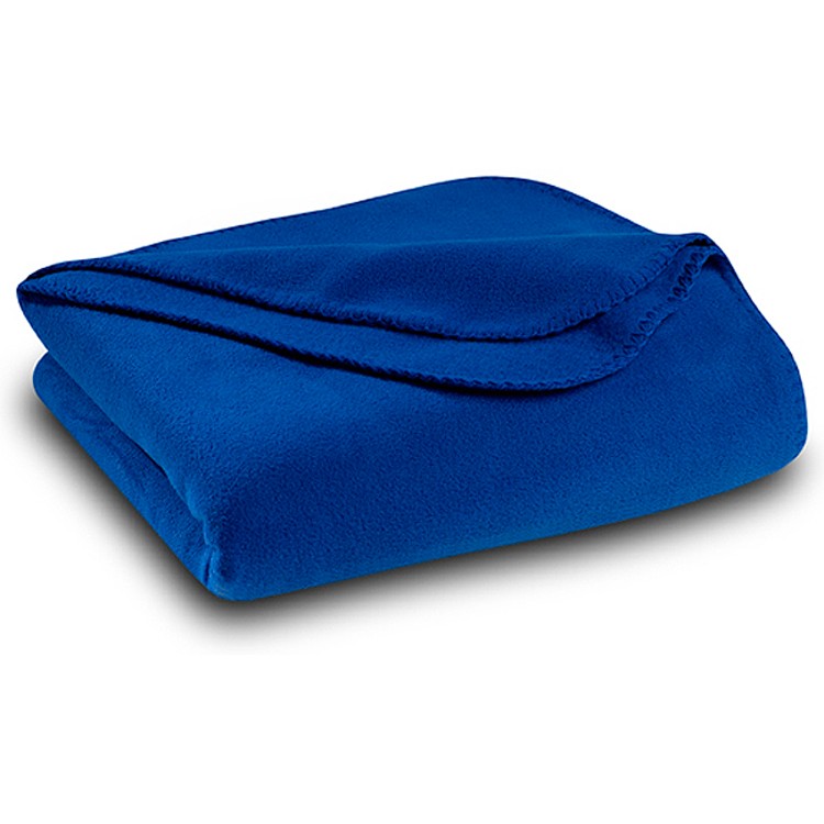 Royal Blue Polar Fleece Throw Blanket 1