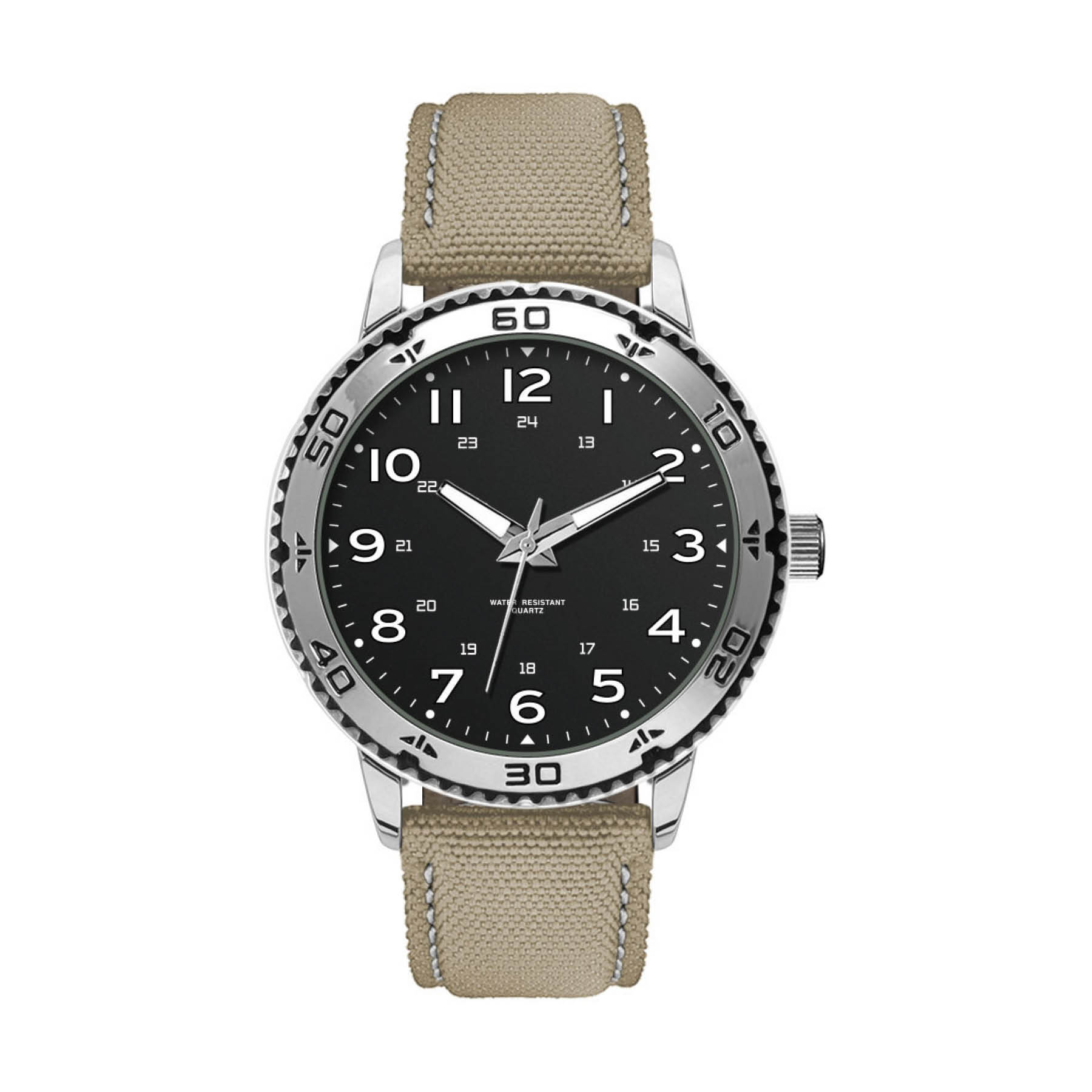46MM, SILVER METAL CASE, 3-HAND MVT 4