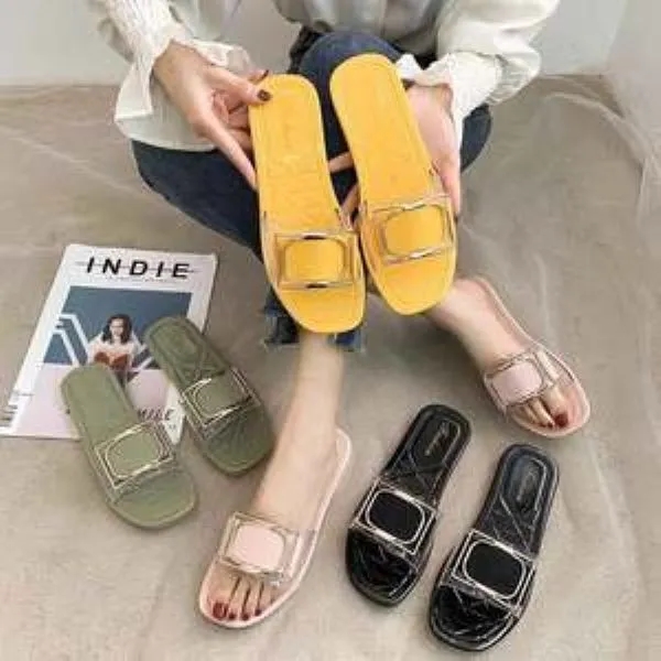 Women's Summer Fashion Square Buckle Shoes 1