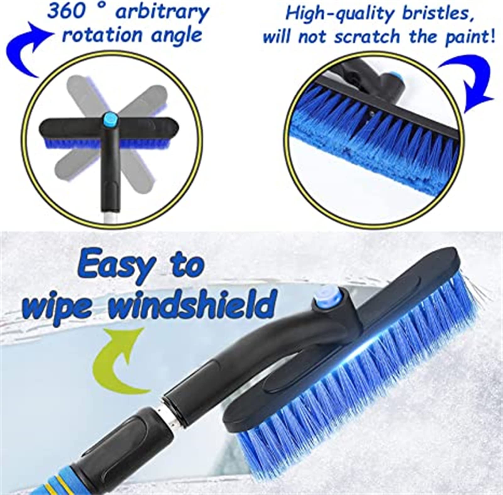3 in 1 Detachable Ice Scraper Snow Brush 5