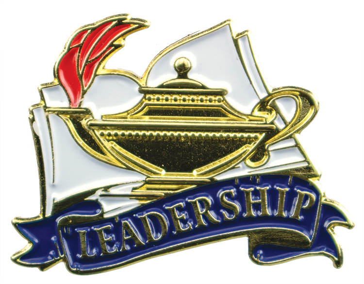 Educational Lapel Pin- Leadership (1-1/8")