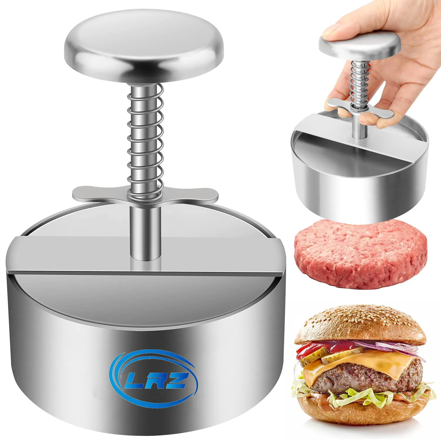 Stainless Steel Adjustable Hamburger Patty Maker 2
