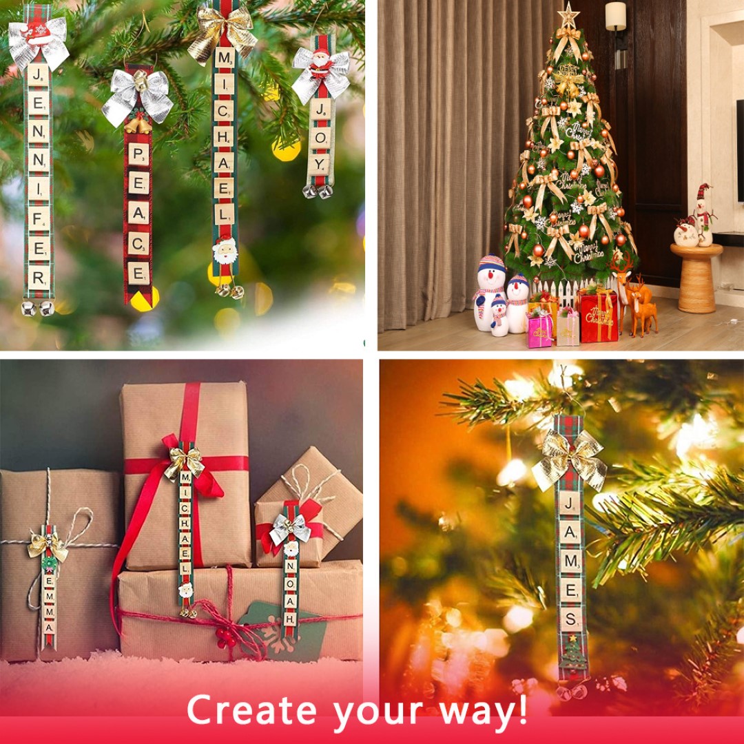 DIY Letter Christmas Tree Decorations 4