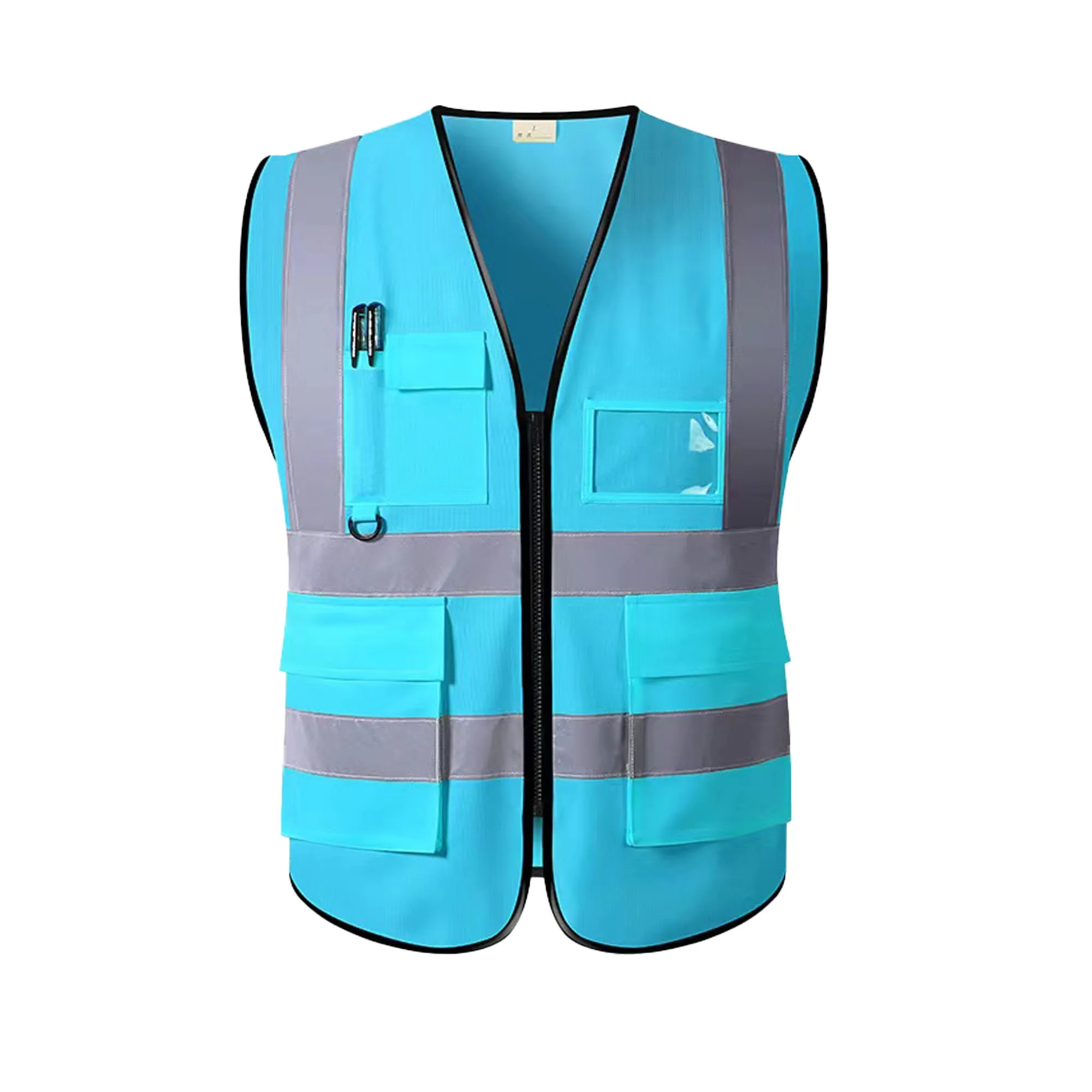 Polyester Double Band Reflective Safety Transparent Pocket V 3