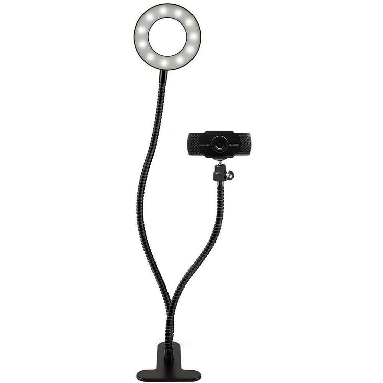 Webcam & LED Light Combo Stands - 1080P 30FPS 1