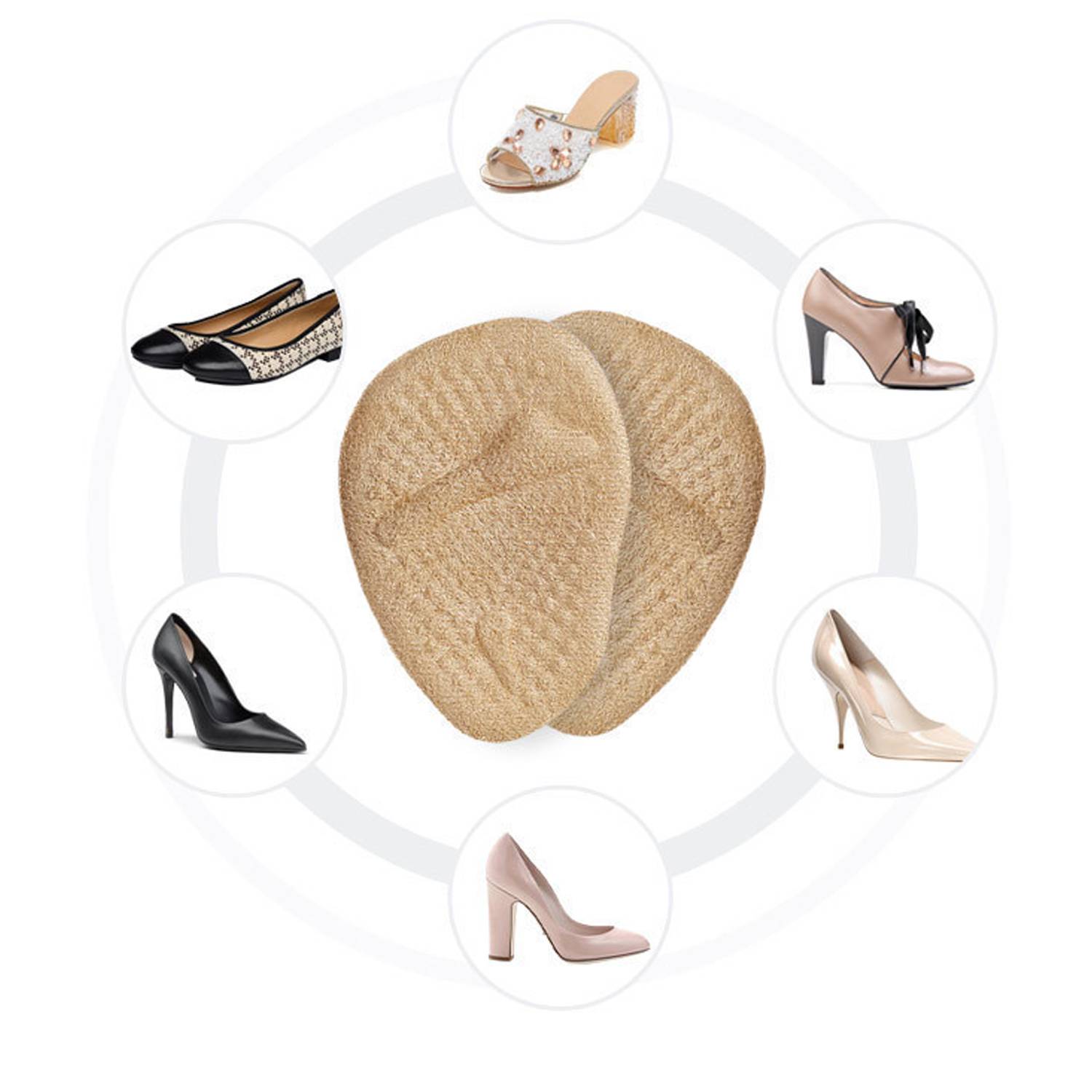 High Heels Breathable Non Slip Front Foot Pad 4