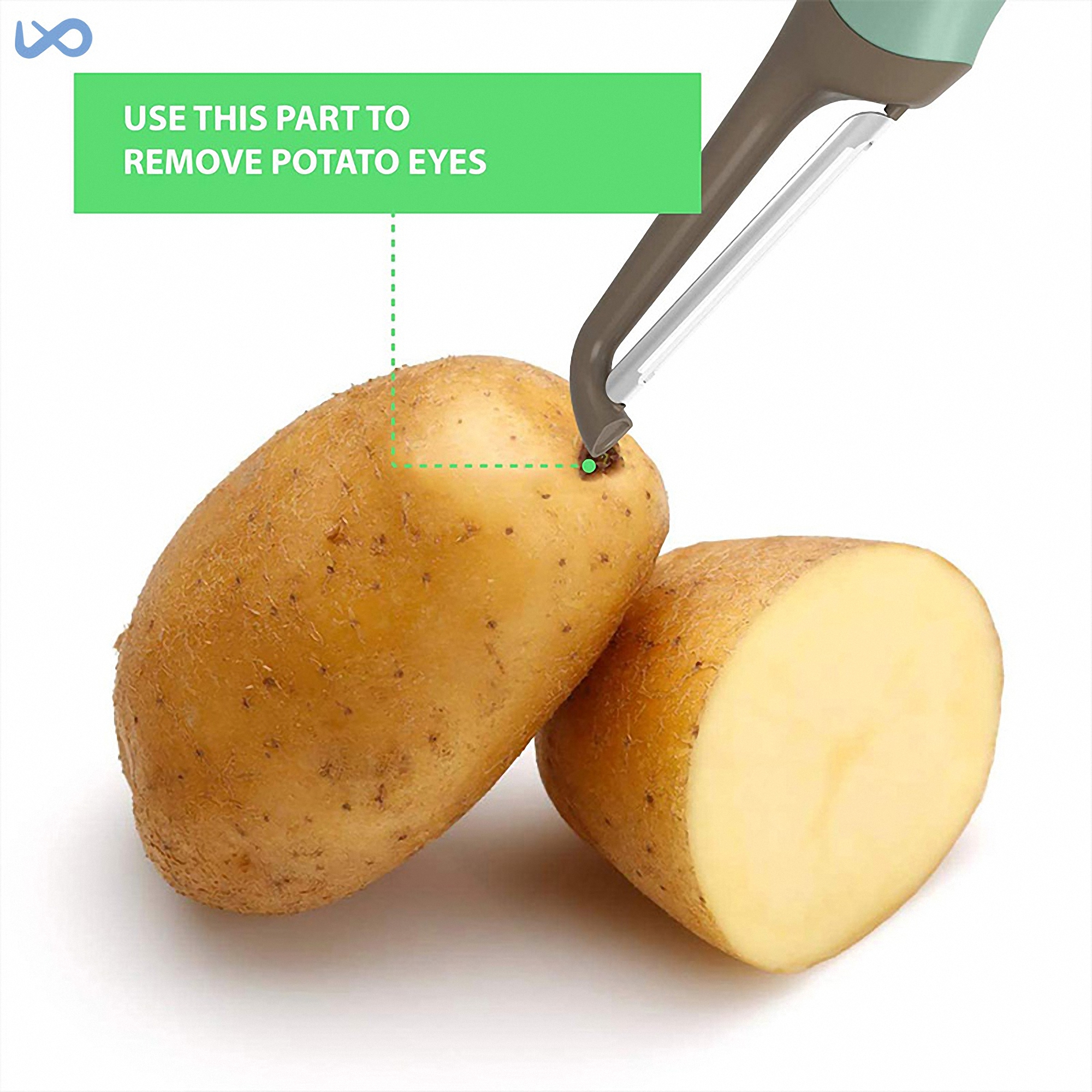 3-in-1 Vegetable Peeler with Detachable Handle 2