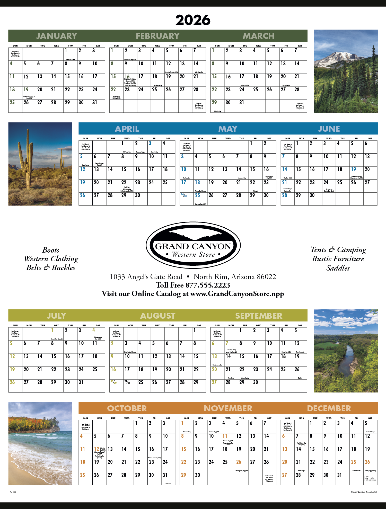 Triumph® Calendars Scenic Span-A-Year Calendar 5