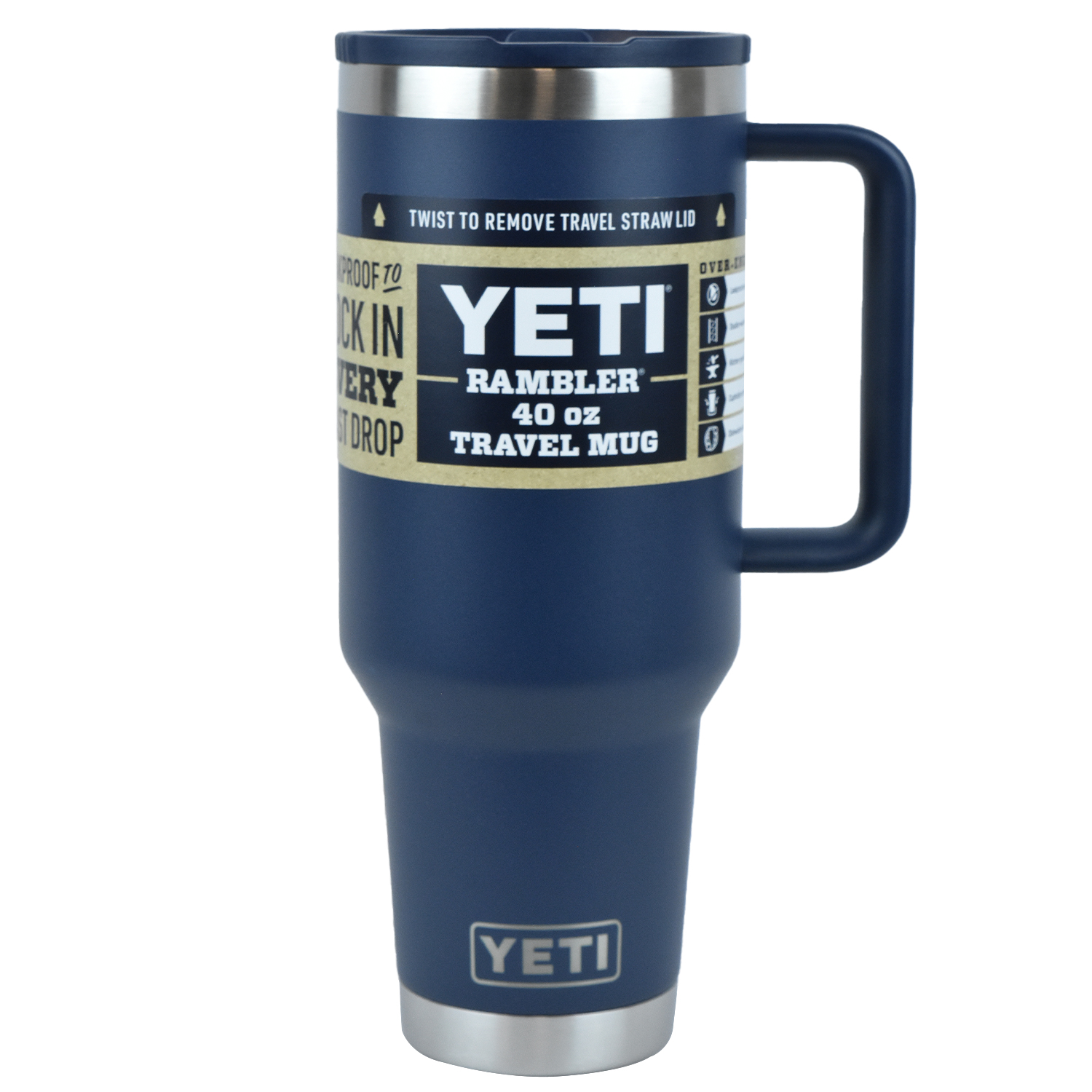 YETI® Rambler® Stainless Steel Insulated 40 oz Travel Straw Mug 5