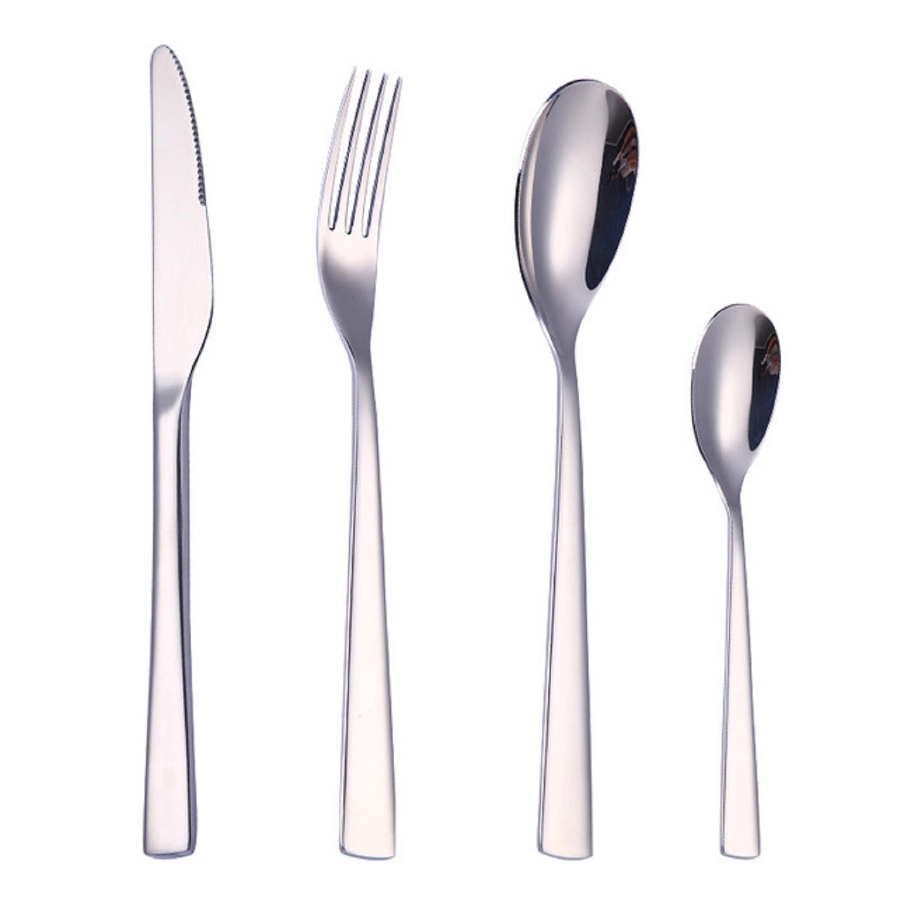4PCS Stainless Steel Upscale Dinnerware Set 14