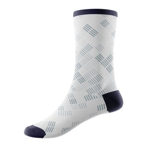 Jacquard Weave 144-Needle Cotton-Blend Quarter Socks w/ 2