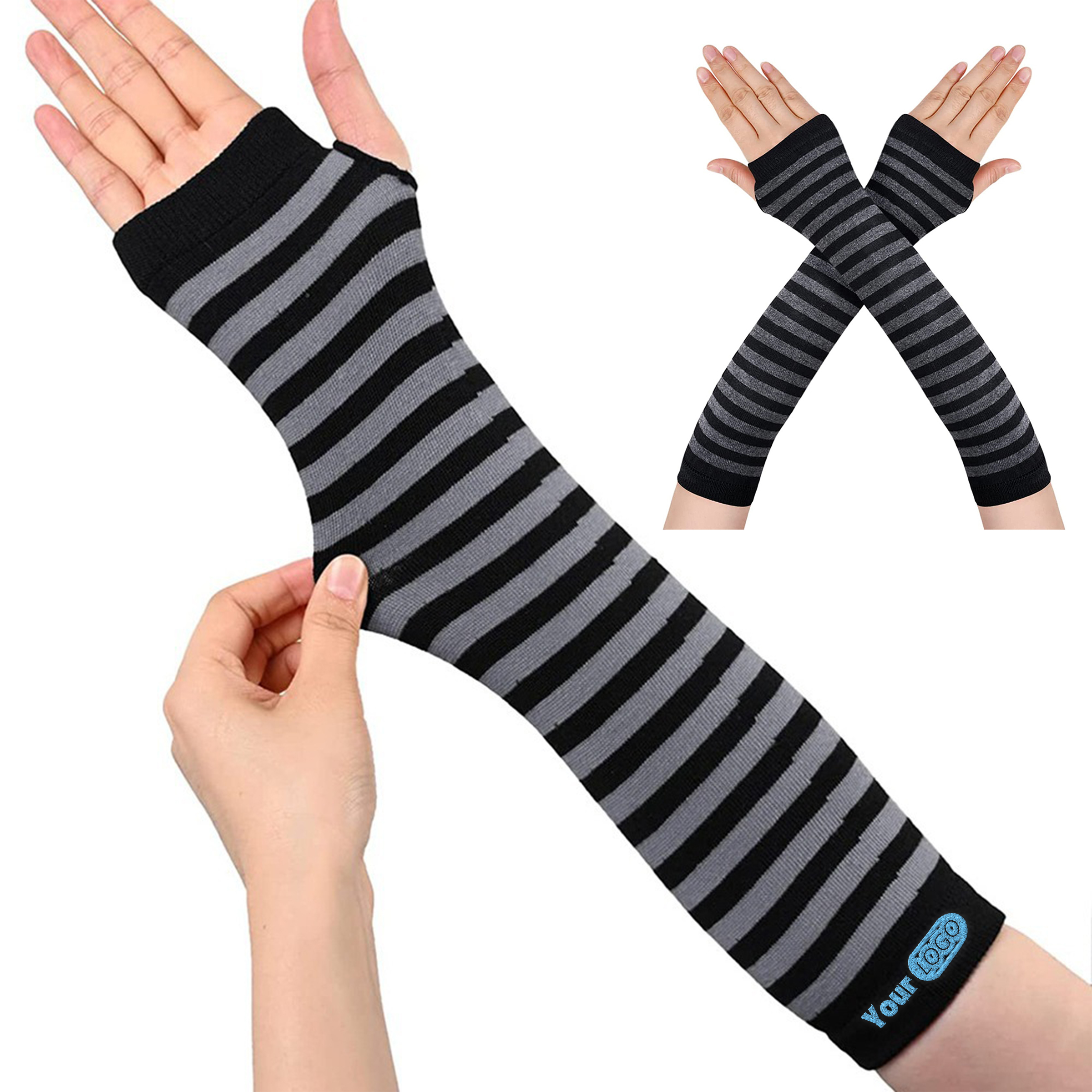 Knitting Stylish And Functional Arm Warmers With Thumb Hole Design 3