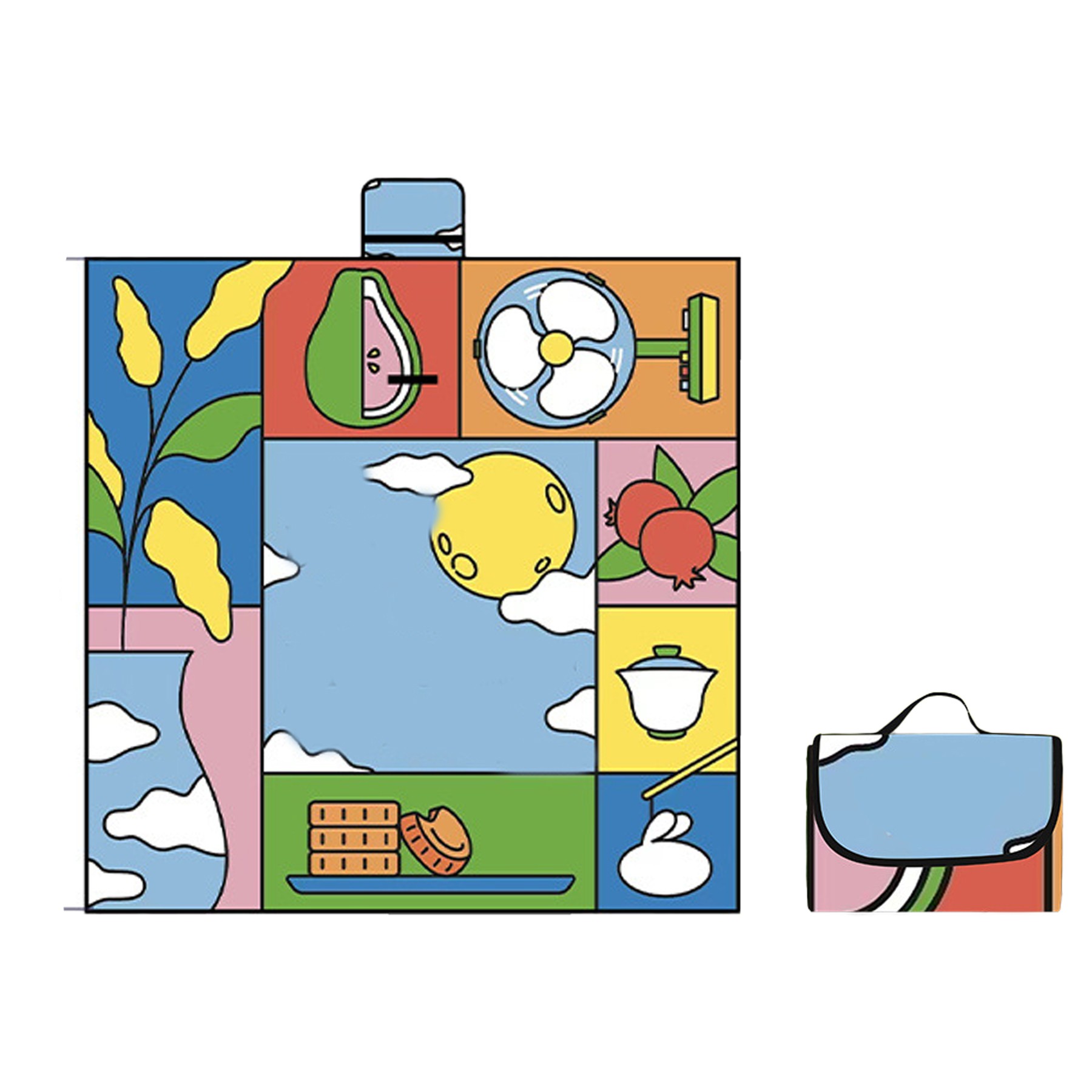 Waterproof Thickened Oxford Cloth Outdoor Picnic Mat 9