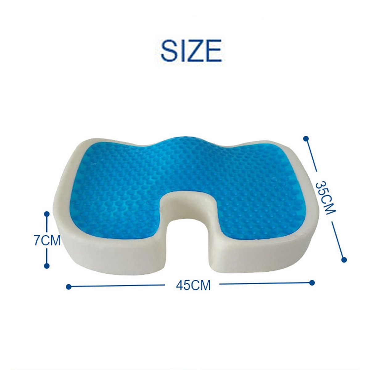 Custom Memory Foam Seat Cushion With Cooling Gel Infused 3