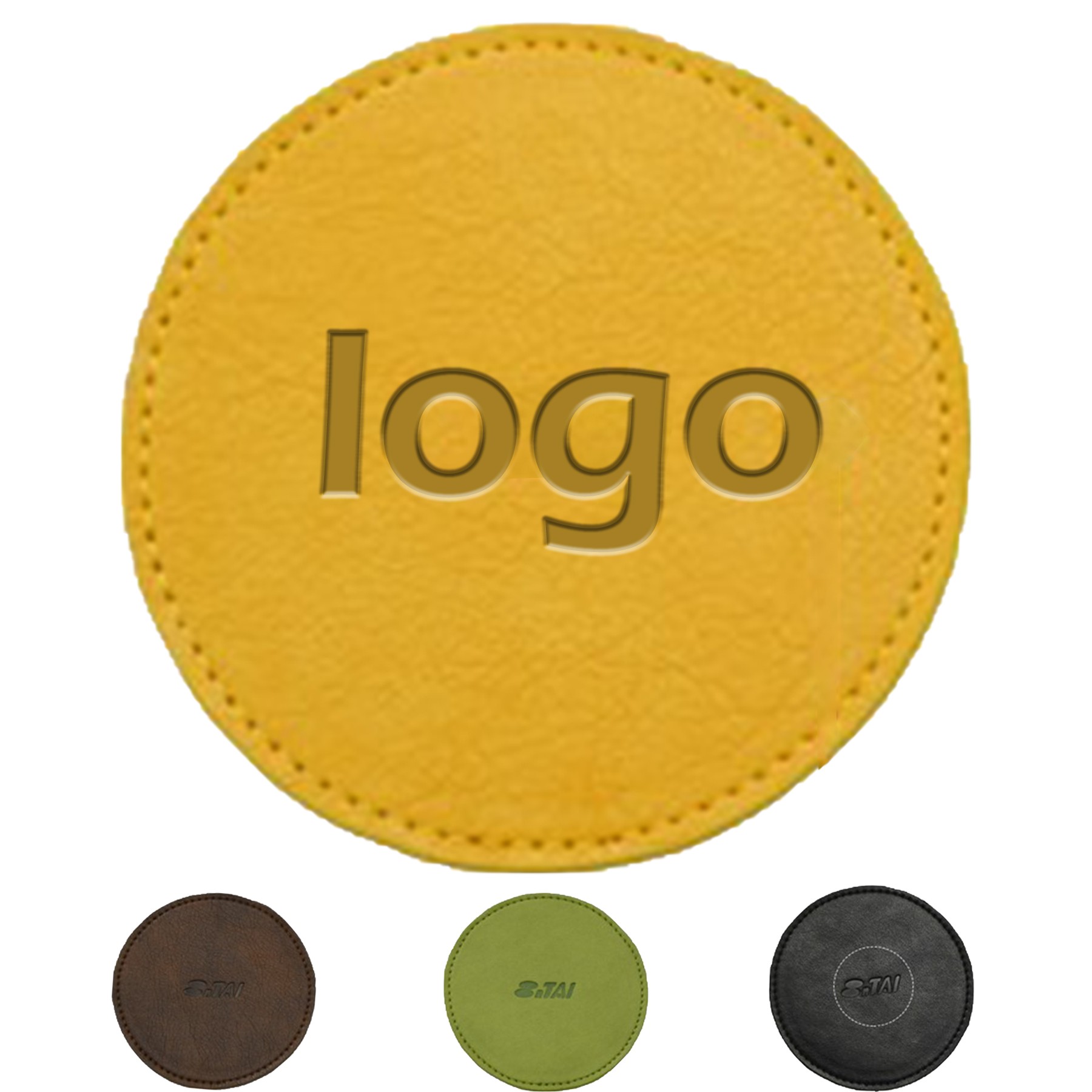 Round Insulated Leather Coaster
