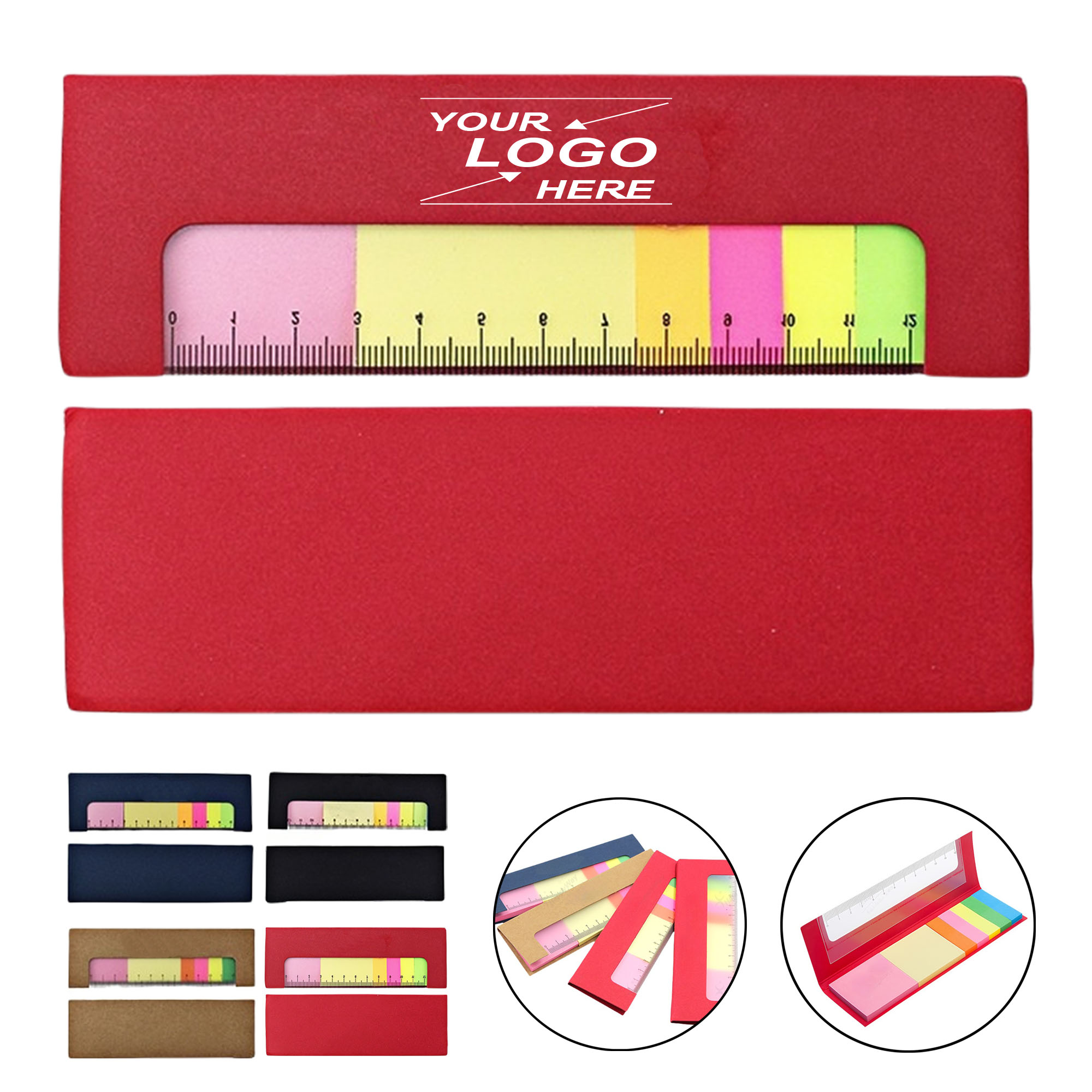 Sticky Note Paper Booklet w/Ruler 4