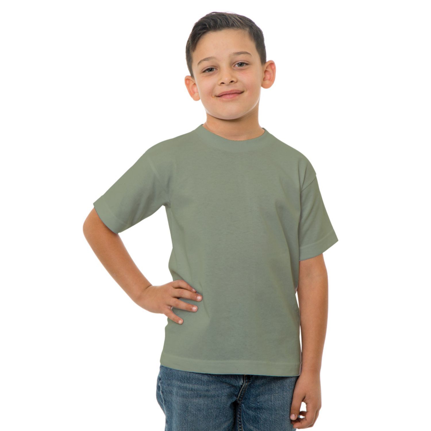 100% Cotton USA-Made Youth Crew Tee 1