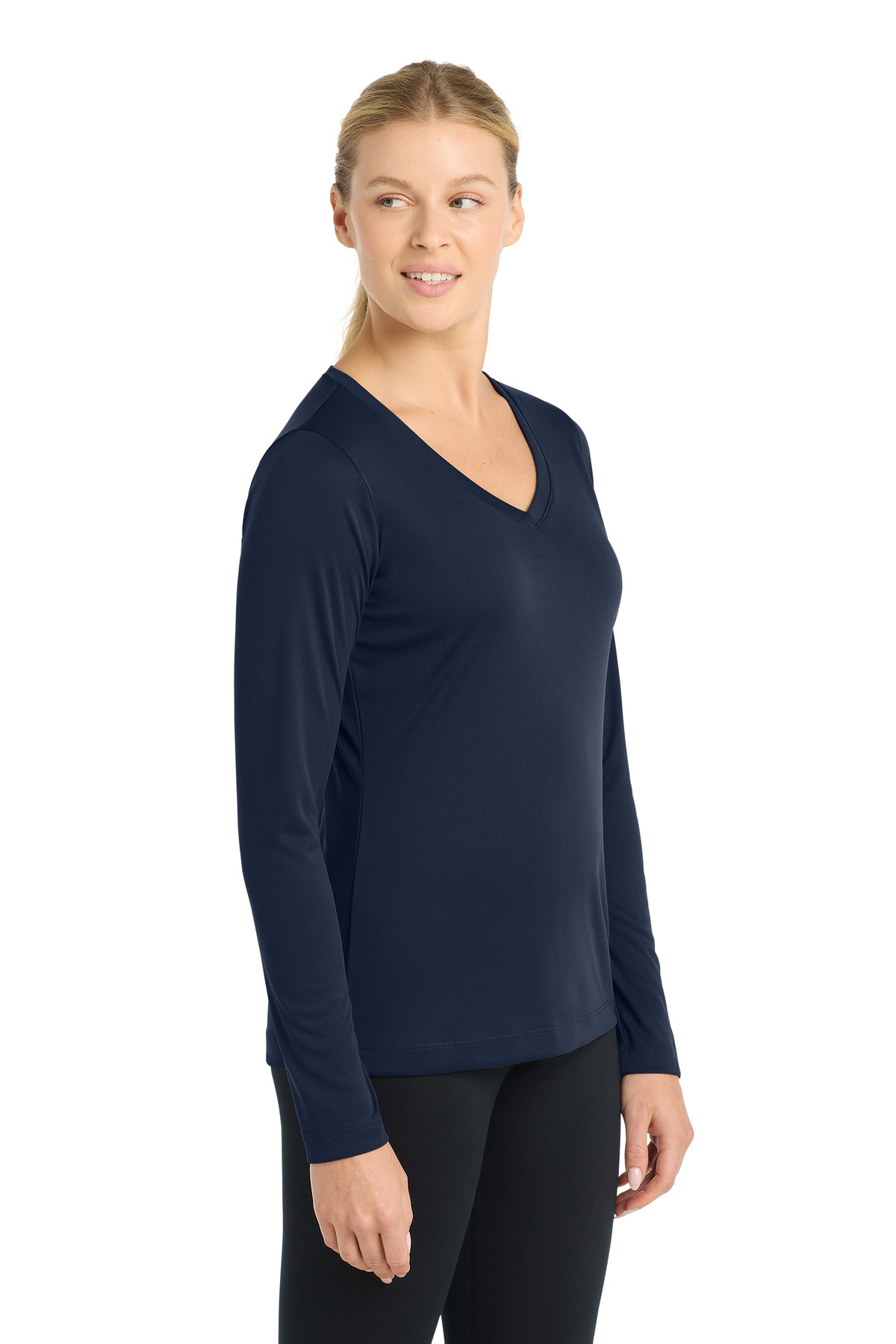 Sport-Tek Women's Long Sleeve PosiCharge Competitor V-Neck Tee. LST353LS 96