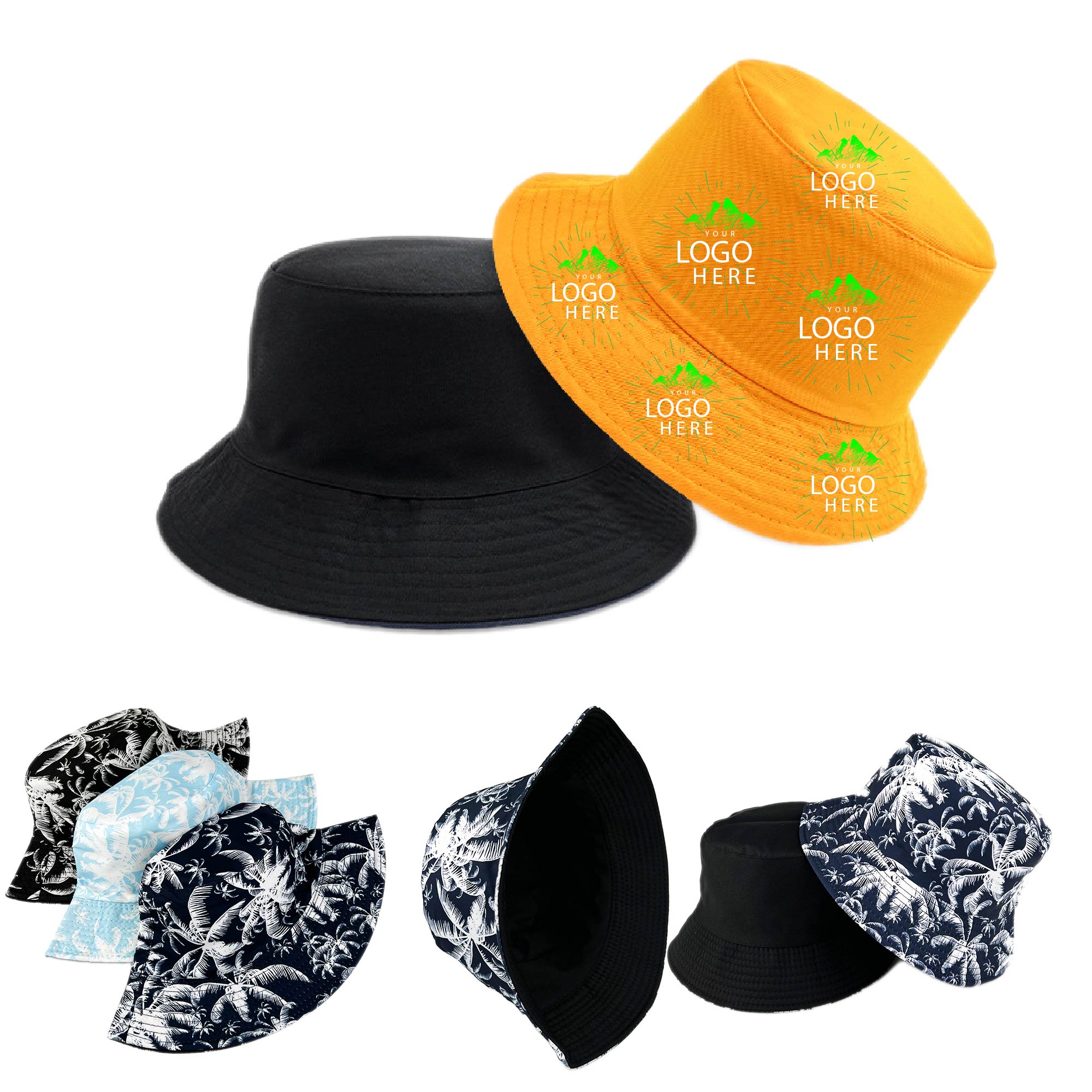 Reversible Bucket Hat Sublimation Fisherman Cap 2