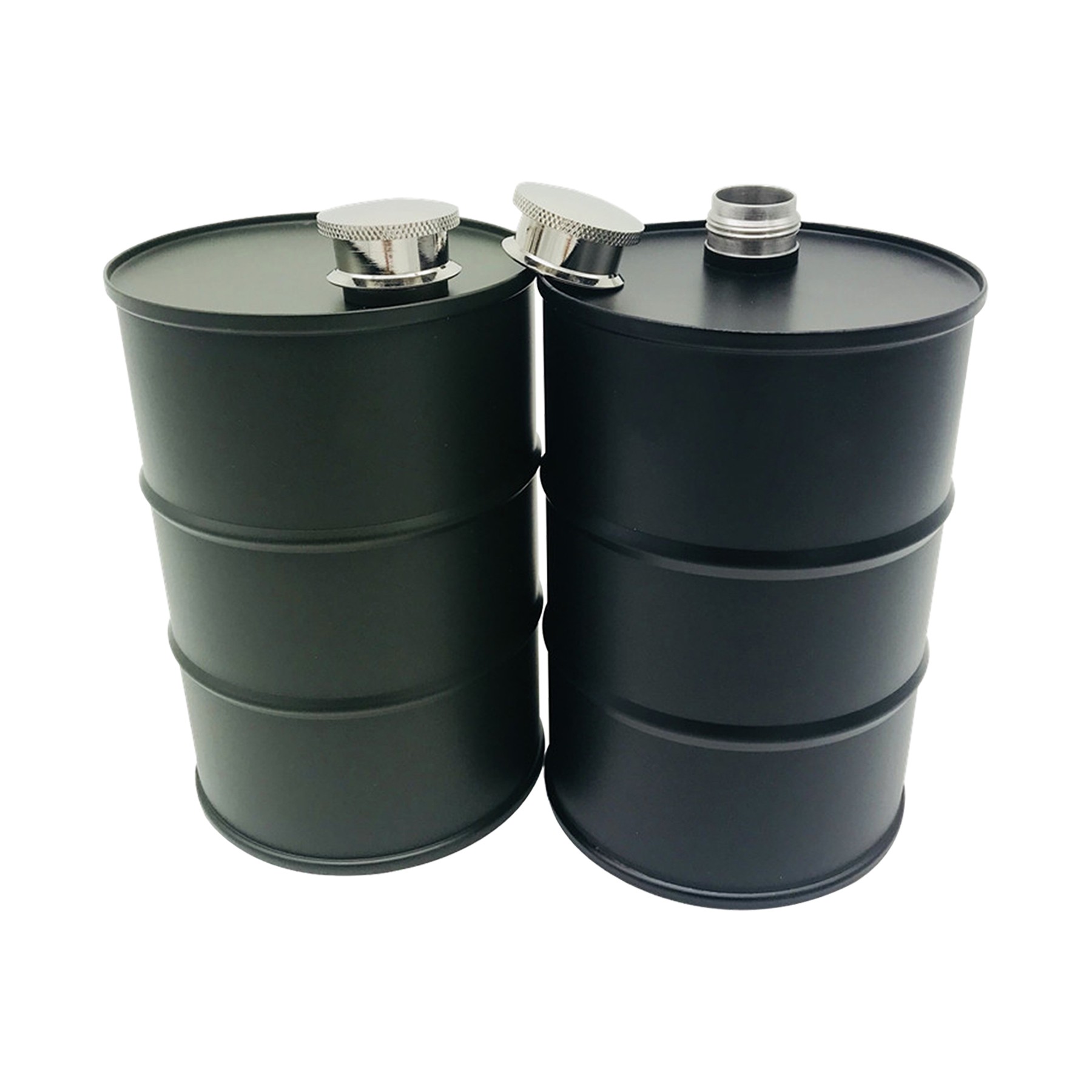 25 Oz. Oil Barrel Flask Whisky Wine Pot Stainless Steel Flagon 2