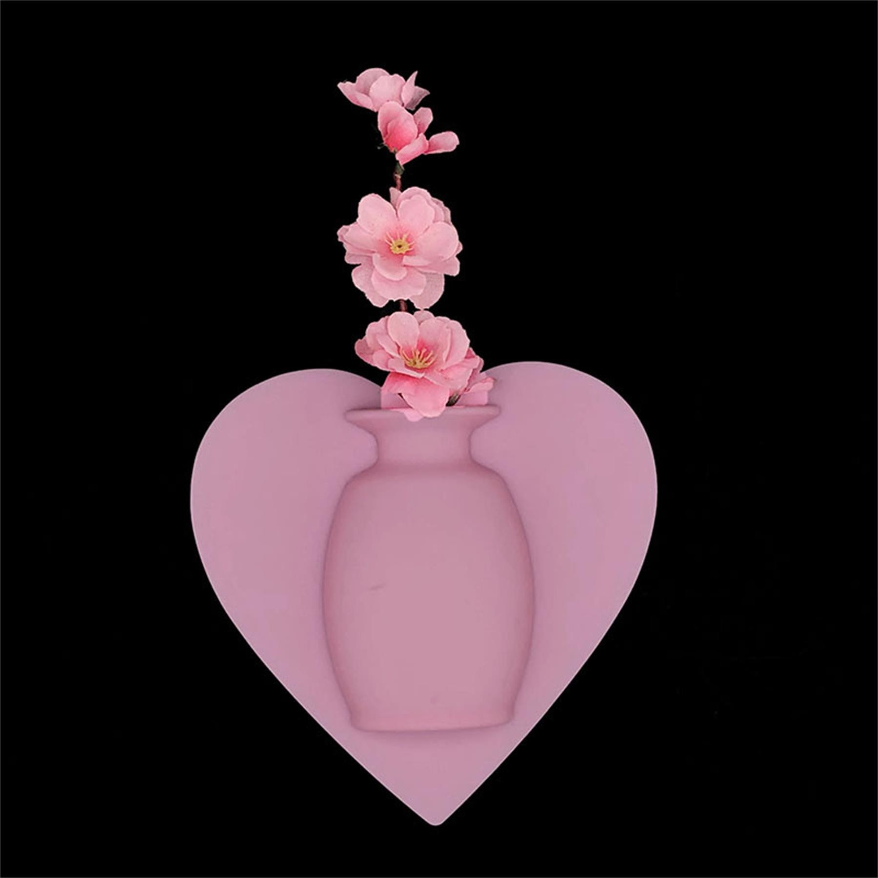 Heart Shaped Silicone Wall Vase 6