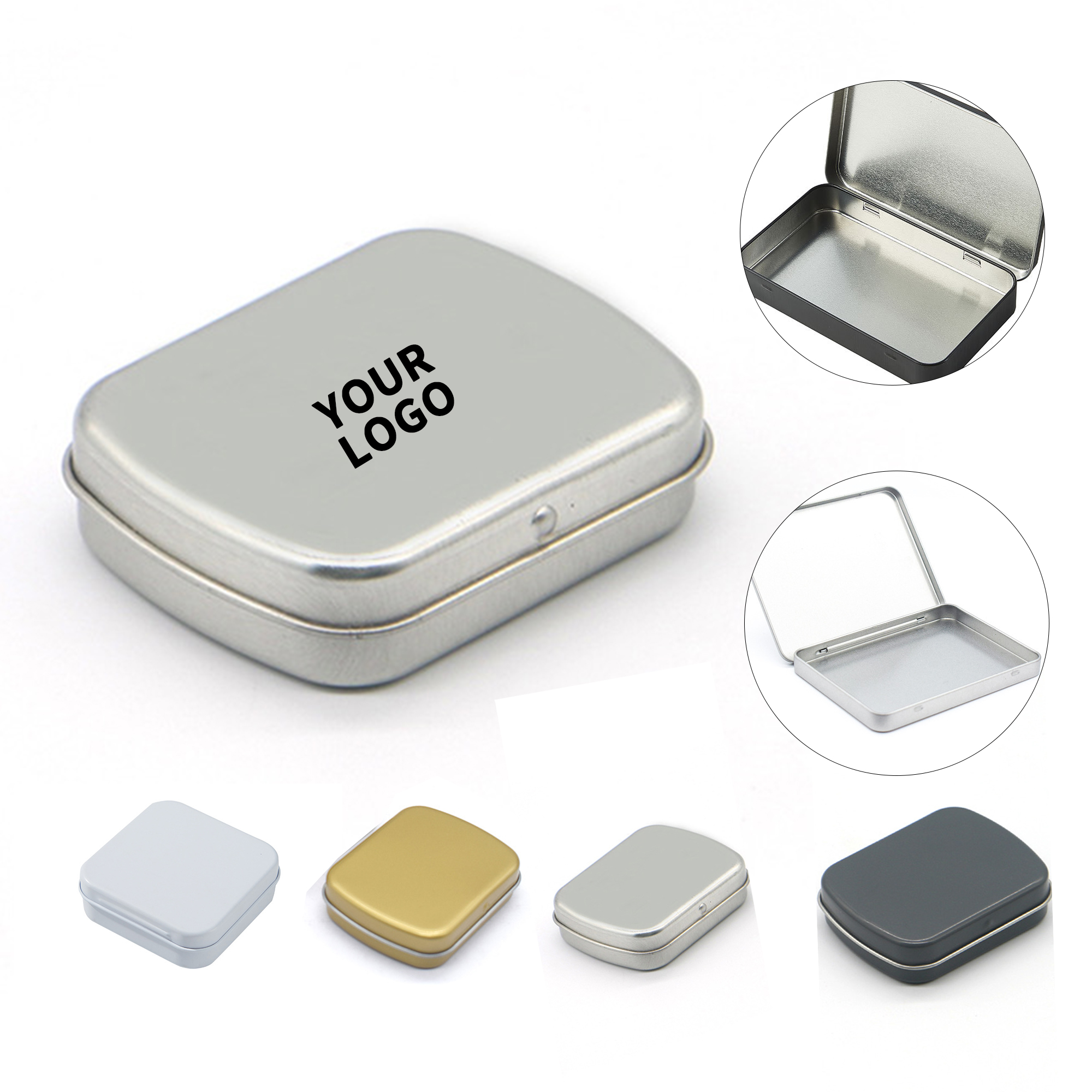 Mini Flip Top Tinplate Box Full Color Branding 3