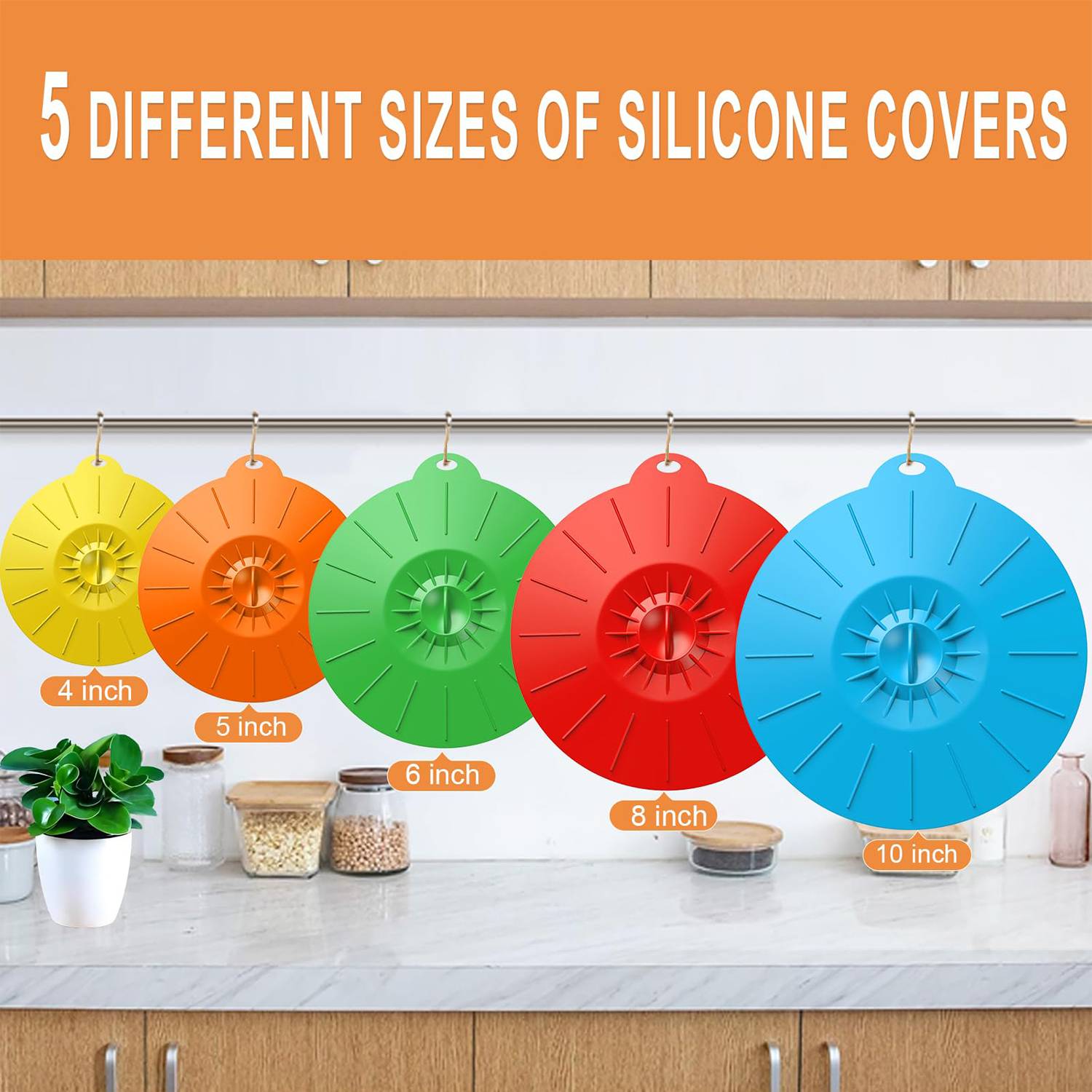 5 Pack Heat Resistant Microwave Splatter Cover 6