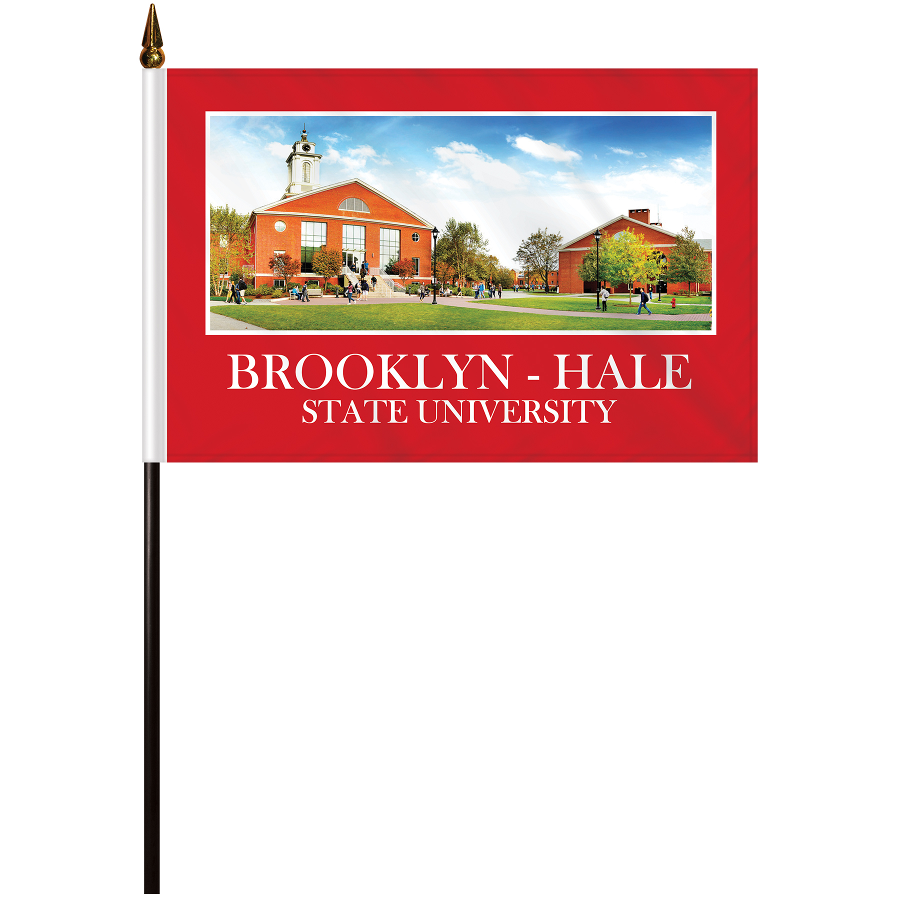 6" x 9" Double Sided Polyester Stick Flag 7