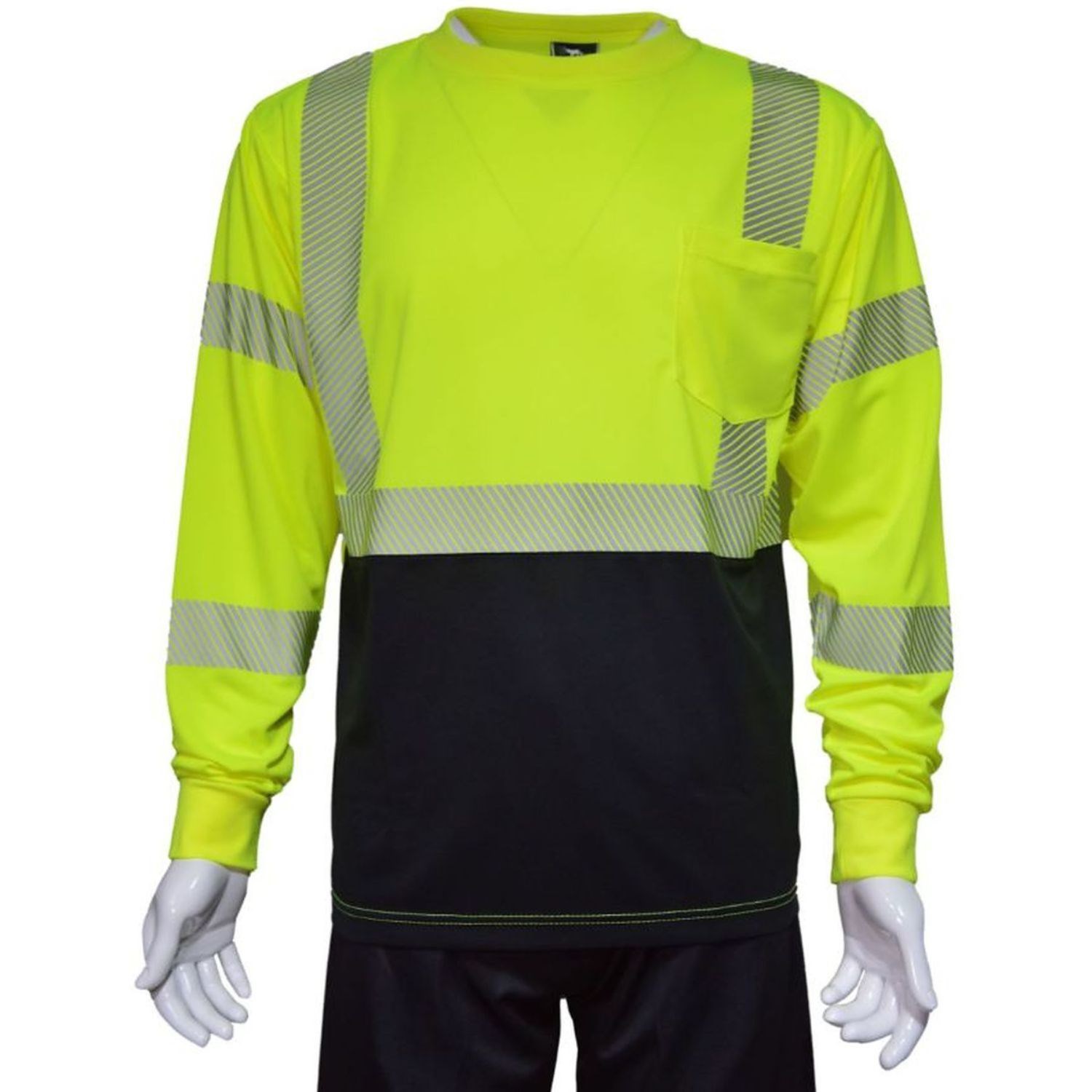 Segmented Class 3 rPET Color Block Safety T-Shirt With Pocket 2